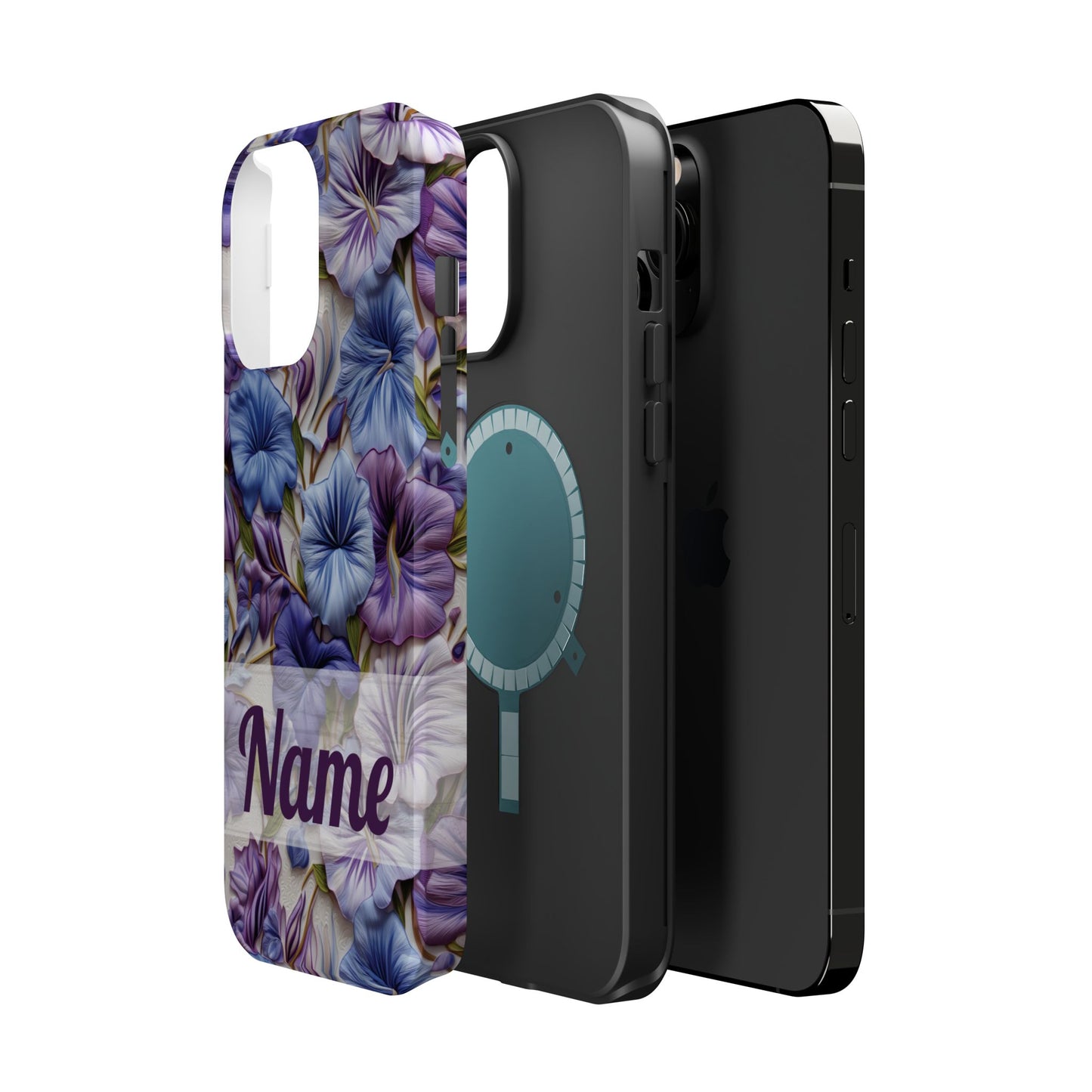 September Birth Flower Phone Case • Morning Glory iPhone Cover • Purple MagSafe Gift