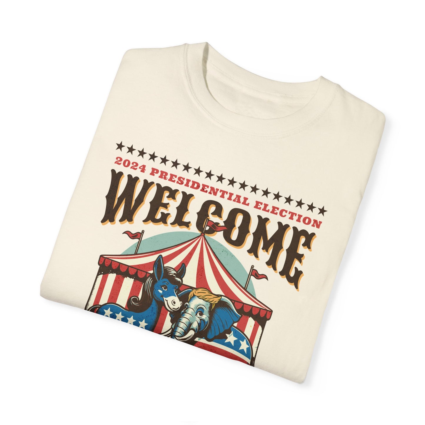 Political Circus T-Shirt | Elephant & Donkey Satire Unisex Garment-Dyed T-shirt election Comfort Colors 1717