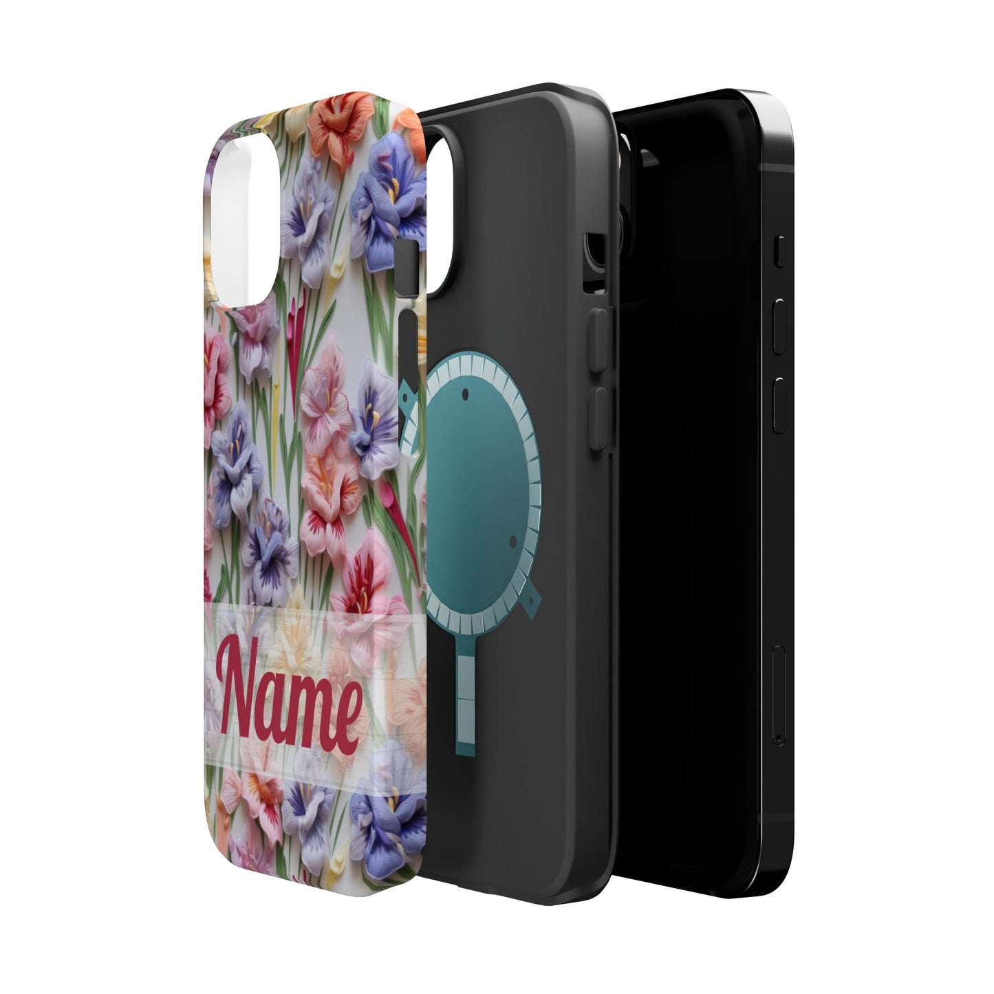 August Birth Flower Phone Case • 3D Gladiolus iPhone Cover • Pastel Floral MagSafe Gift