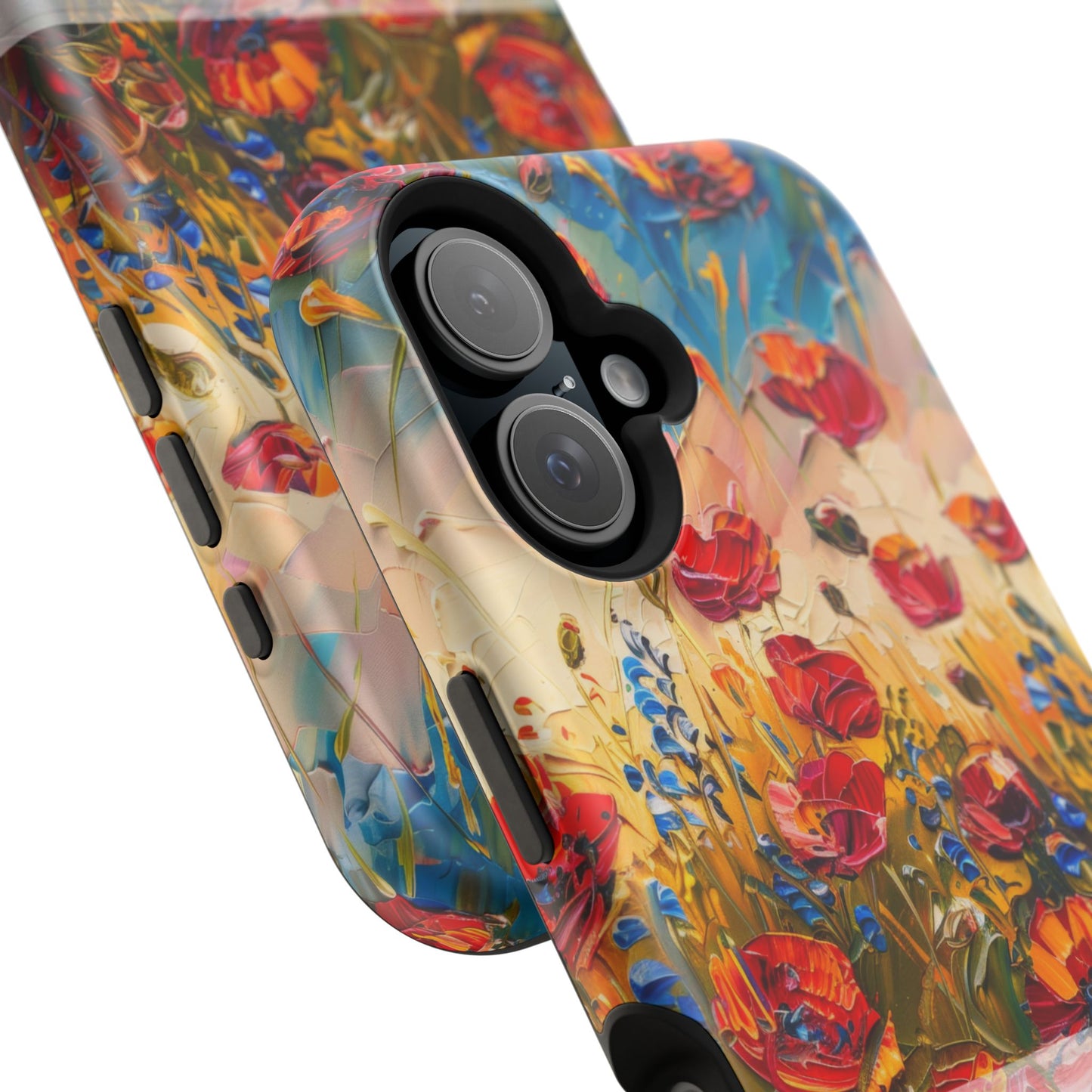 August Birth Flower Phone Case • Red Poppies Poppy iPhone Cover • Colorful Floral MagSafe Gift