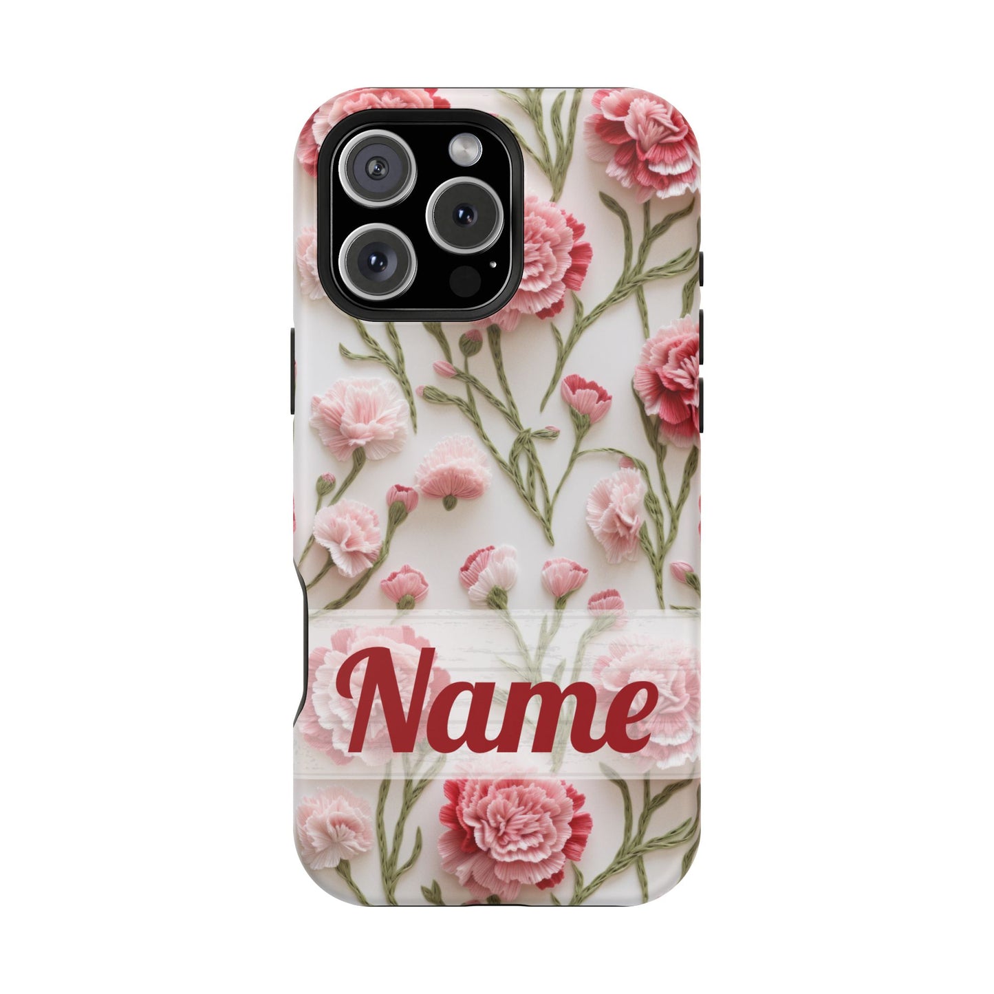 January Birth Flower Phone Case • Pink Carnation iPhone Cover • MagSafe Gift for Her