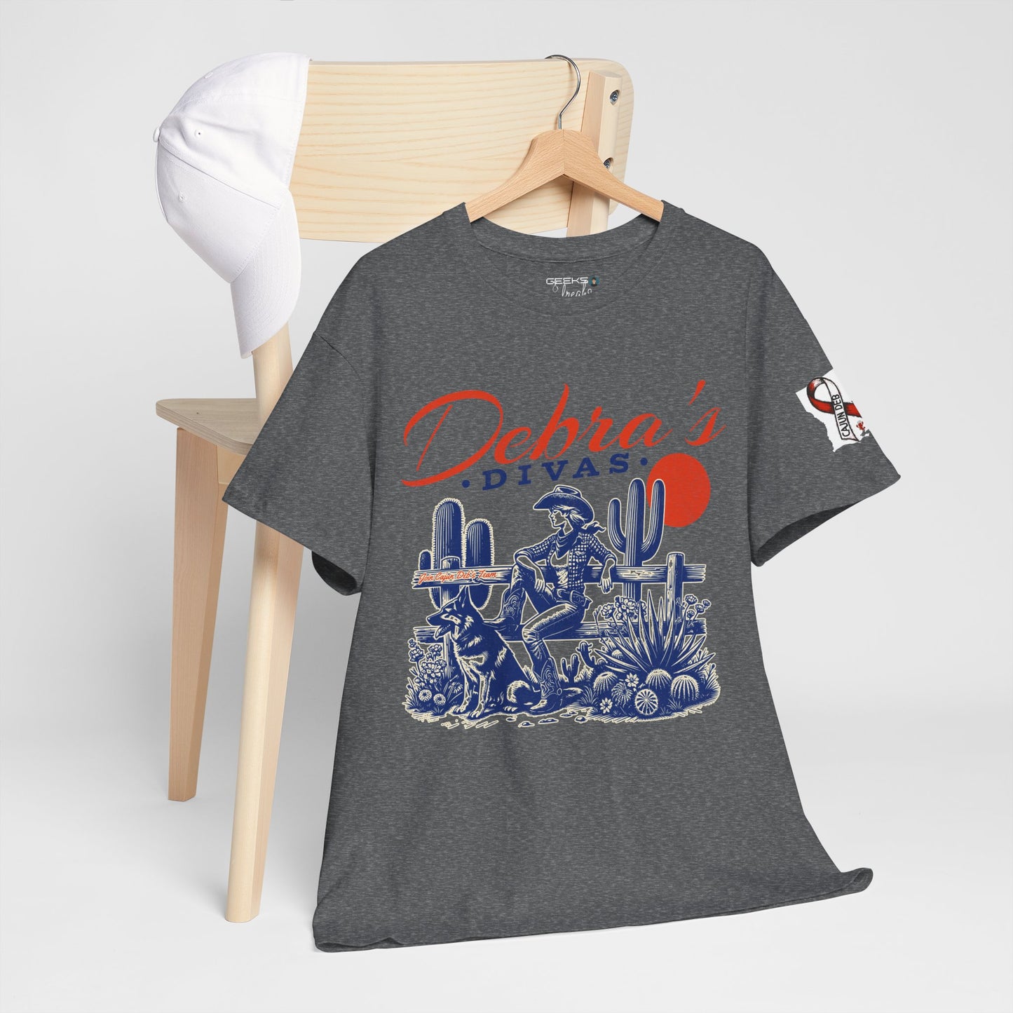 Debra’s Divas Cowgirl Tee | Vintage Western Gift Shirt GILDAN 5000 Desert Diva Unisex Heavy Cotton Tee, Cowgirl Western Shirt,Trendy Graphic Tee, Gift for Dog Lovers, Vintage Desert Style