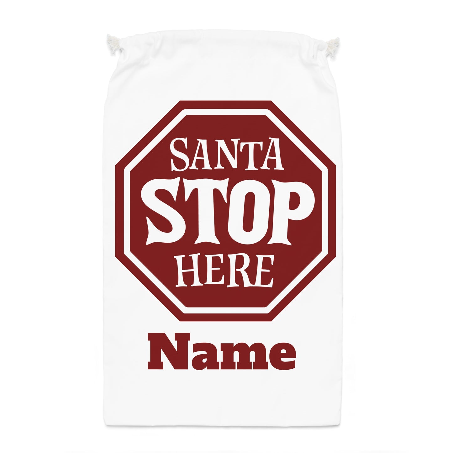 Custom personalized Santa Sack Christmas Gift Bag