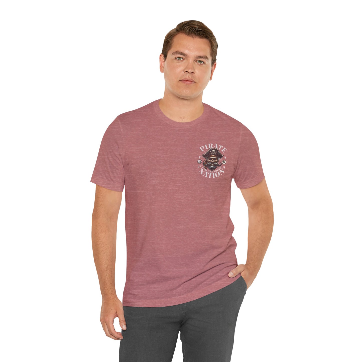 Pirate Nation POCKET DESIGN - Bella Canvas 3001 Unisex Jersey Short Sleeve Tee