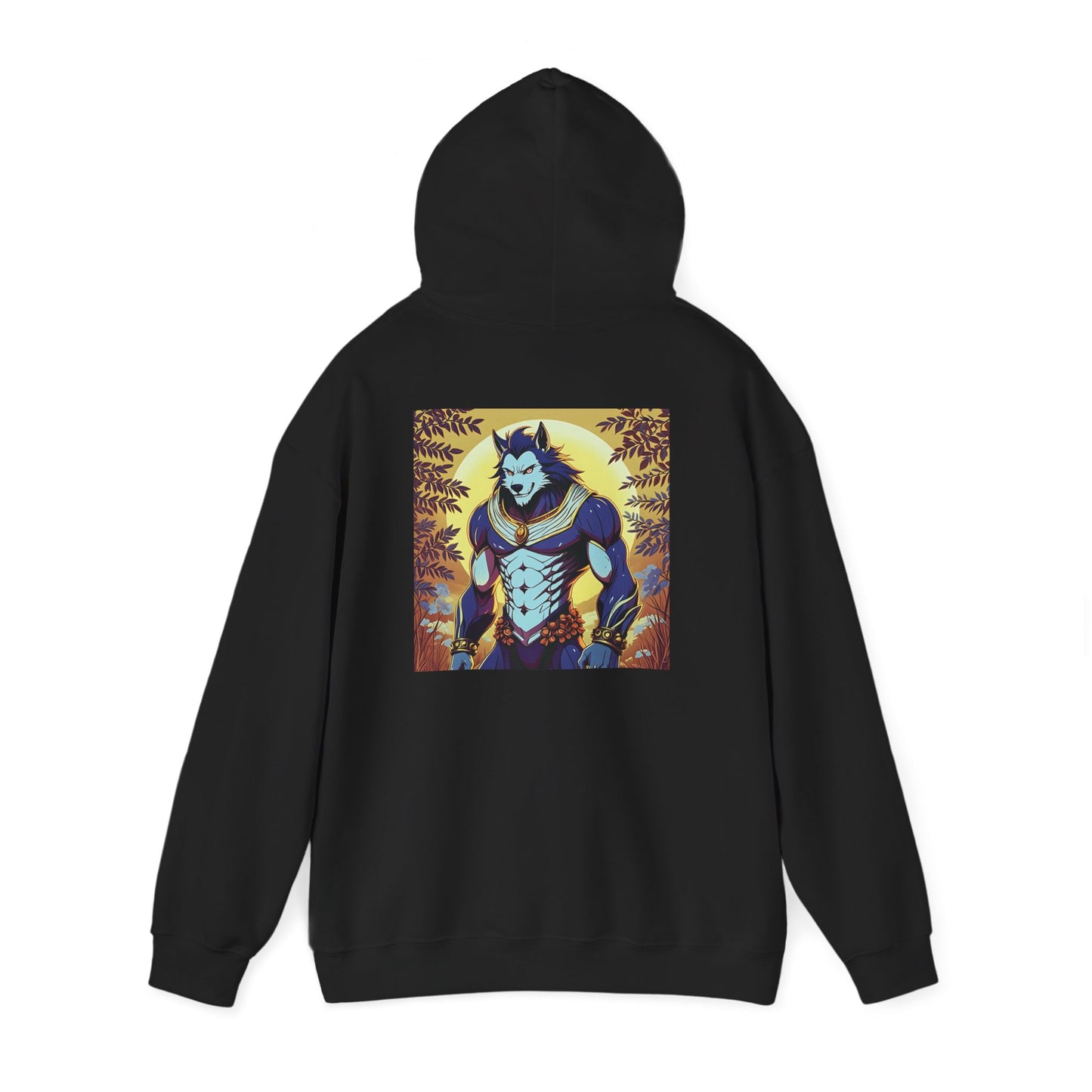 Anime Hoodie Werewolf Halloween Unisex Heavy Blend™ Hooded Sweatshirt Gildan 18500