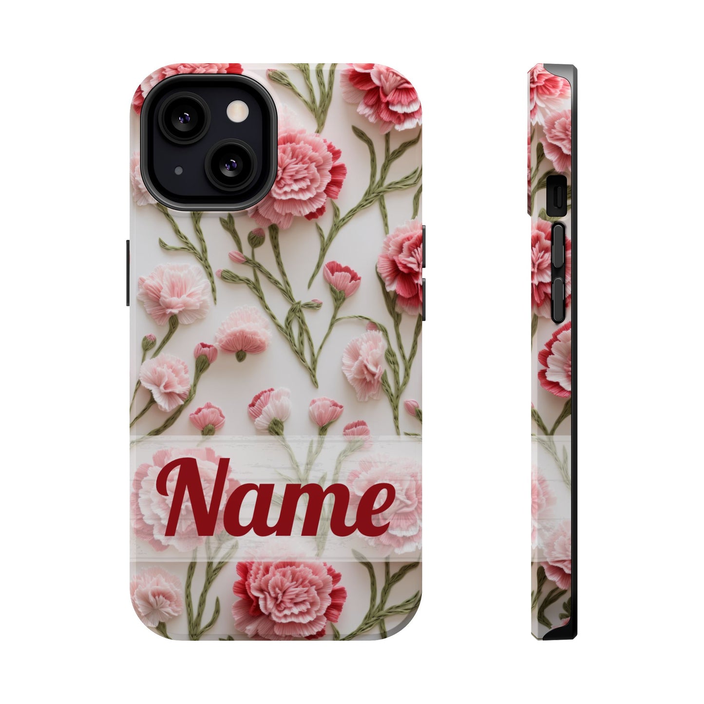 January Birth Flower Phone Case • Pink Carnation iPhone Cover • MagSafe Gift for Her