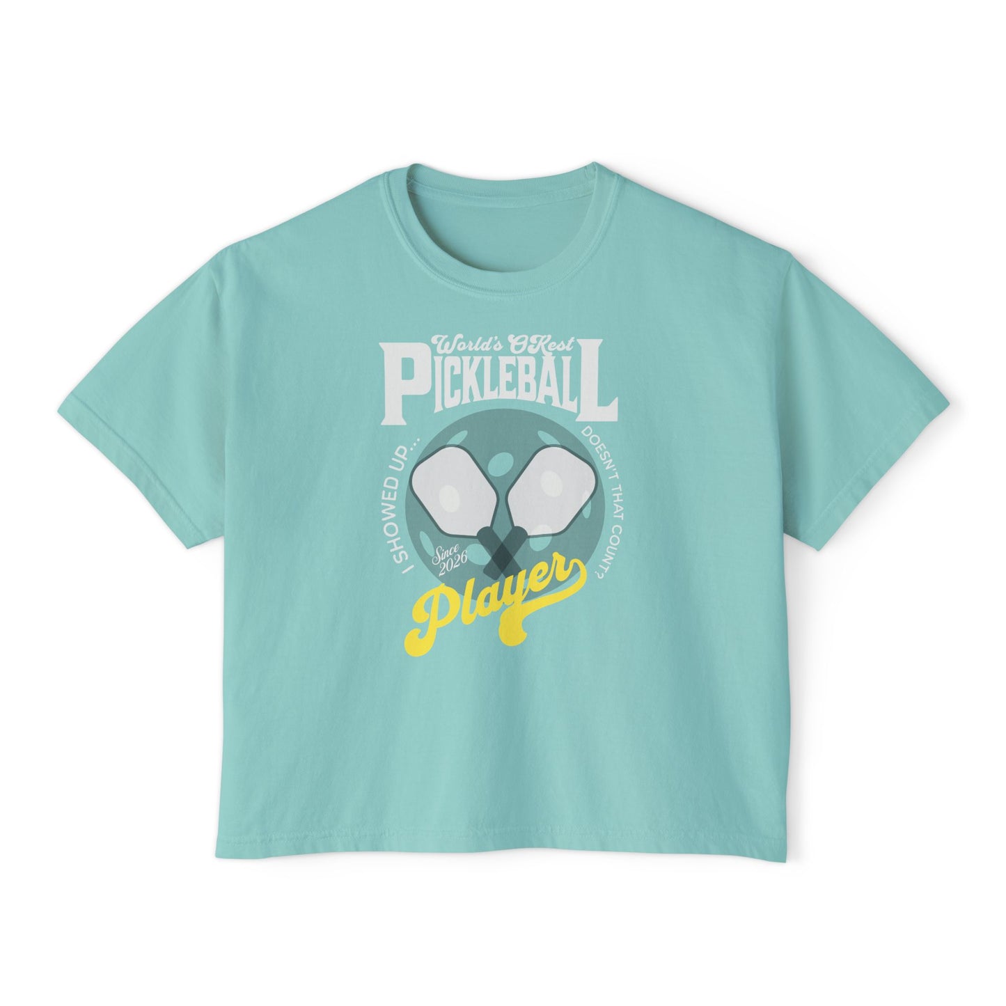World's OKest Pickleball Player T-Shirt - COMFORT COLORS boxy t-shirt cropped shirt