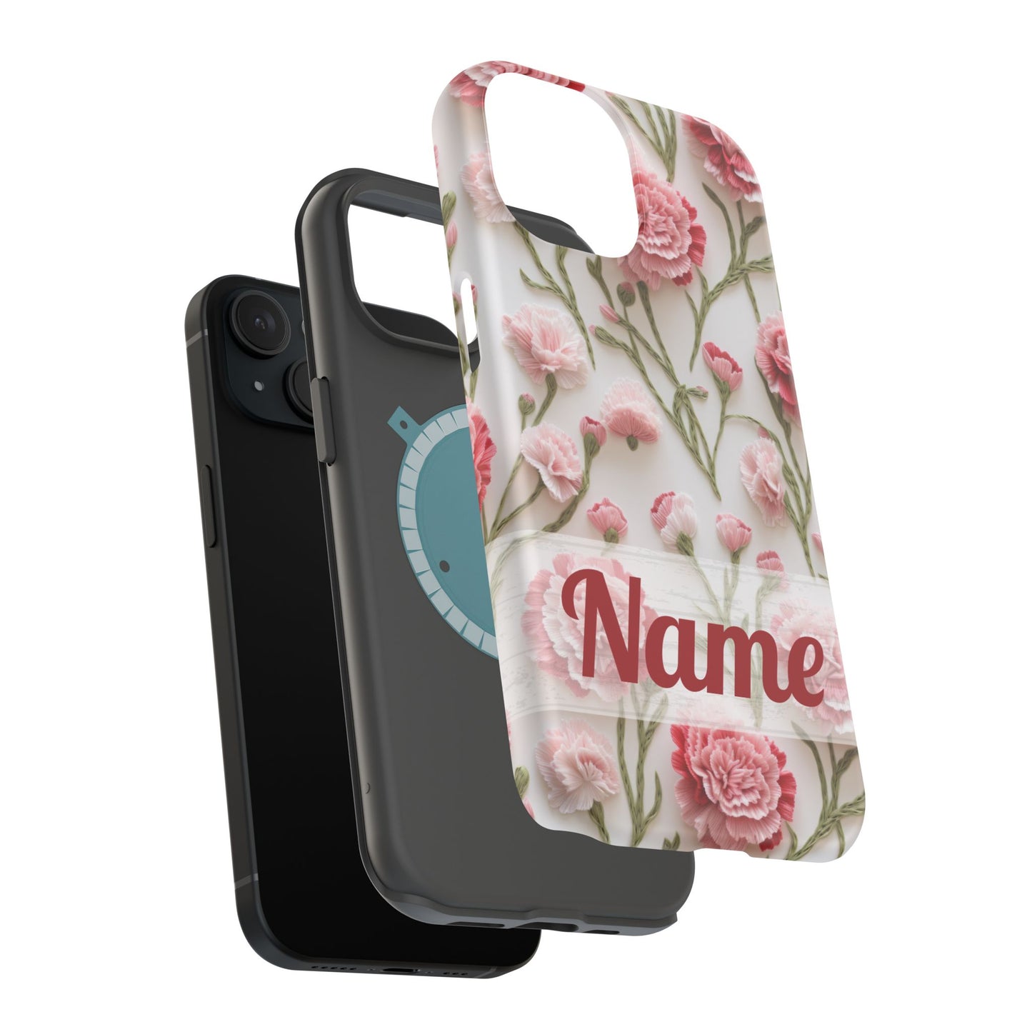 January Birth Flower Phone Case • Pink Carnation iPhone Cover • MagSafe Gift for Her