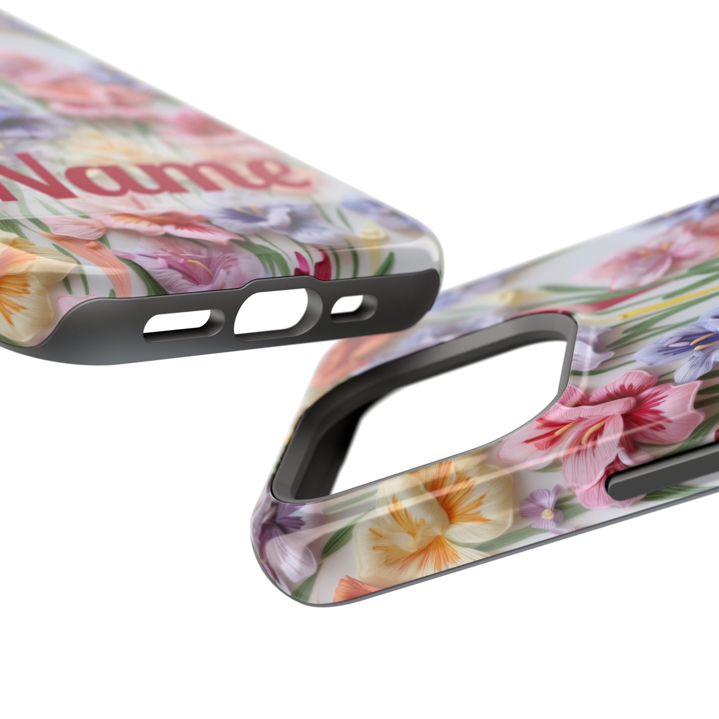 August Birth Flower Phone Case • 3D Gladiolus iPhone Cover • Pastel Floral MagSafe Gift