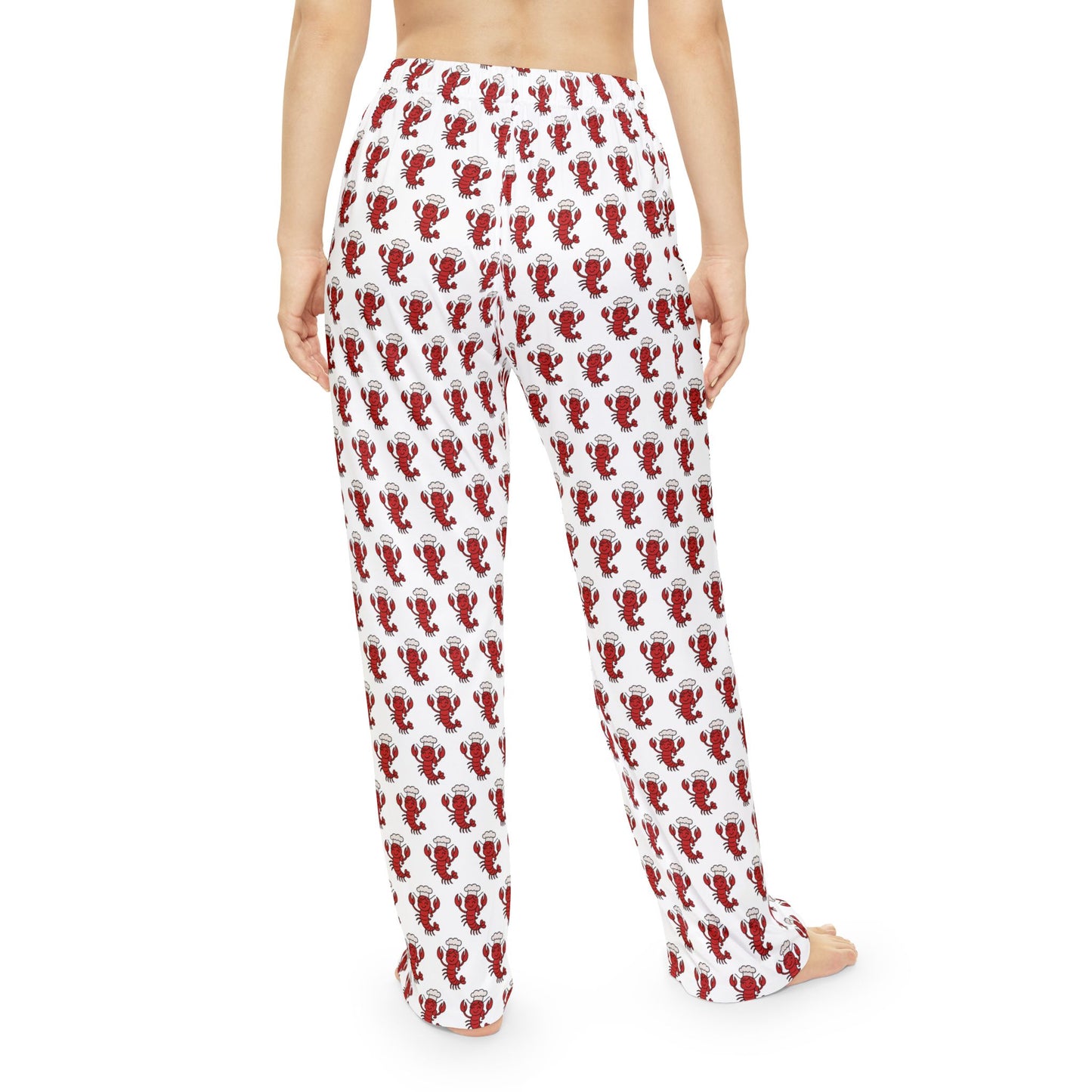 CAJUN DEB Crawfish Print Women's Pajama Pants, Cozy Sleepwear, Louisiana Gifts, Summer Nights, Seafood Lover's Lounge Pants