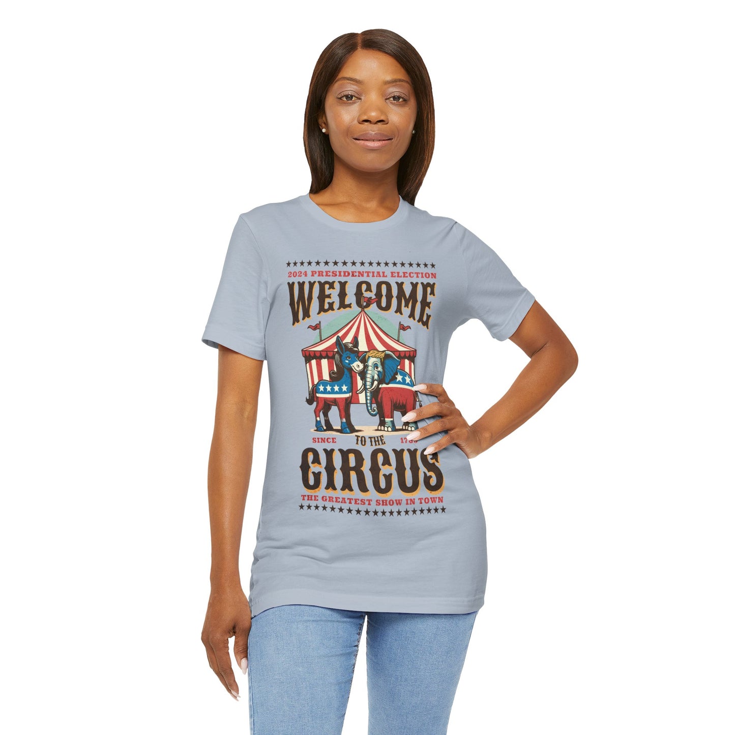 Political Election Circus 2024 - Bella Canvas 3001 Crewneck t-shirt