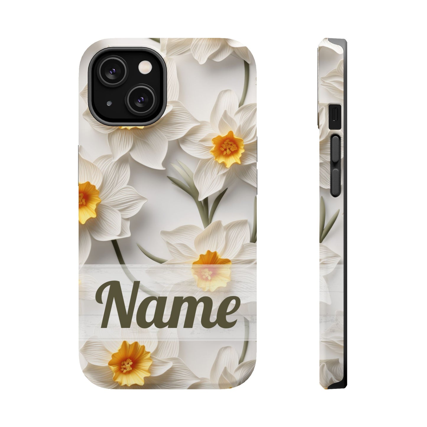 March Birth Flower Phone Case • 3D Daffodil iPhone Cover • Spring Floral MagSafe Gift