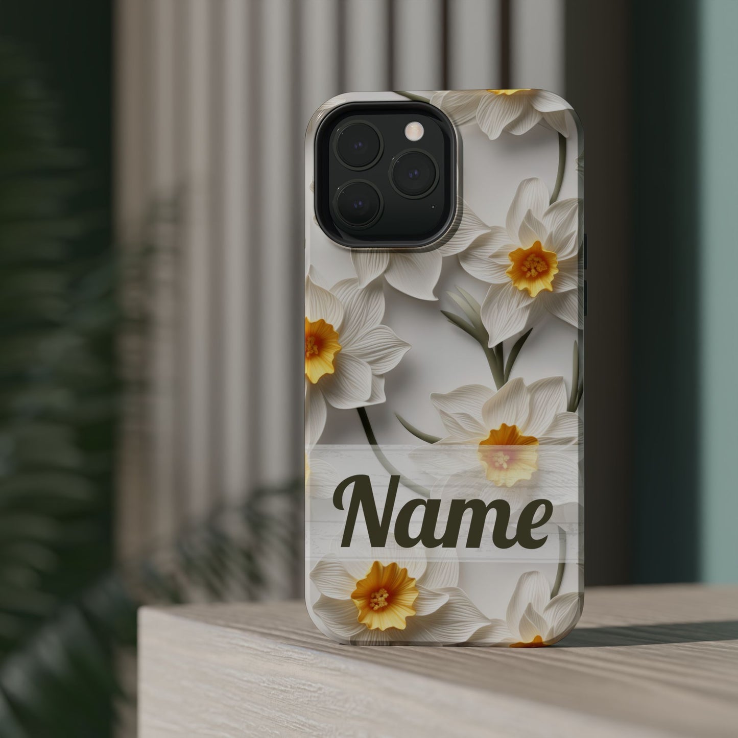 March Birth Flower Phone Case • 3D Daffodil iPhone Cover • Spring Floral MagSafe Gift