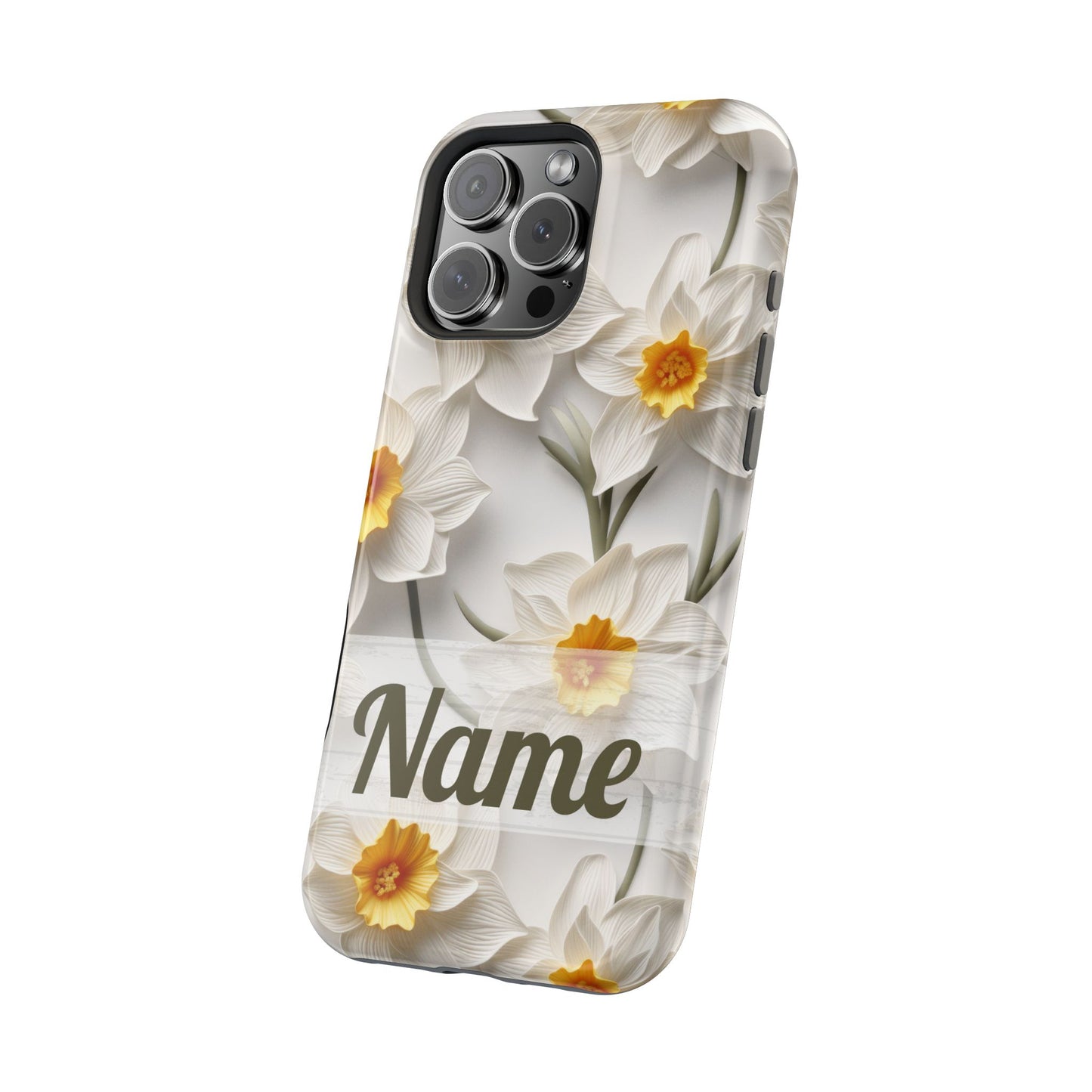March Birth Flower Phone Case • 3D Daffodil iPhone Cover • Spring Floral MagSafe Gift