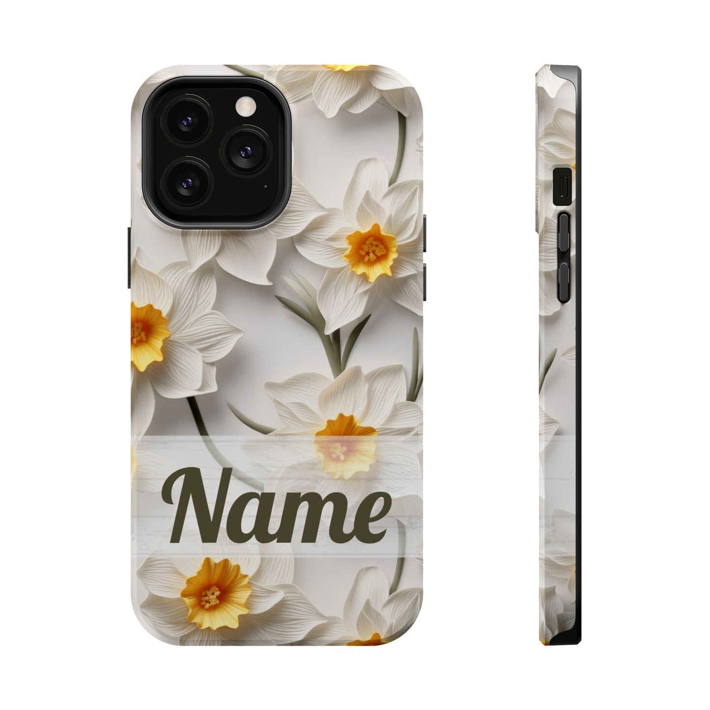 March Birth Flower Phone Case • 3D Daffodil iPhone Cover • Spring Floral MagSafe Gift