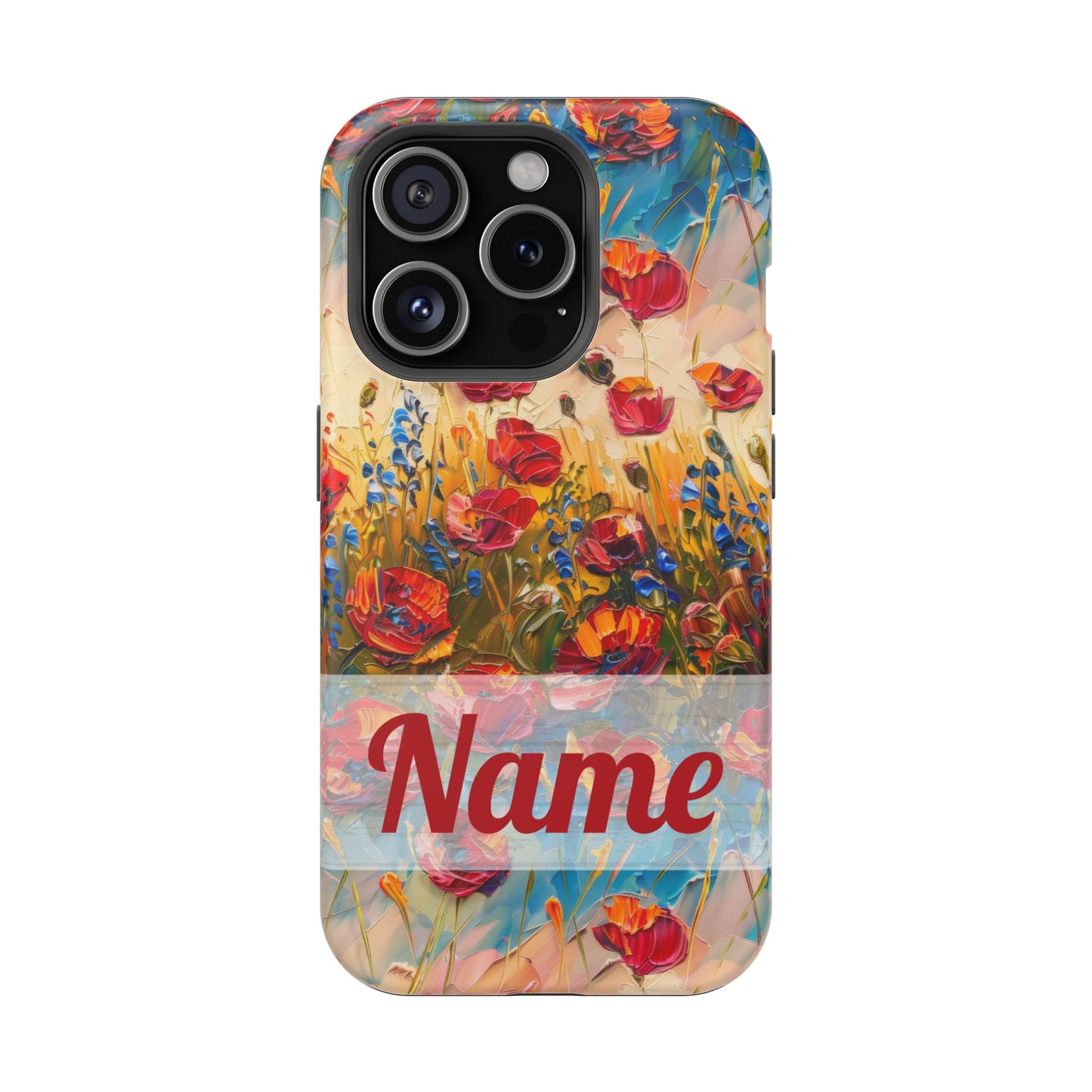 August Birth Flower Phone Case • Red Poppies Poppy iPhone Cover • Colorful Floral MagSafe Gift