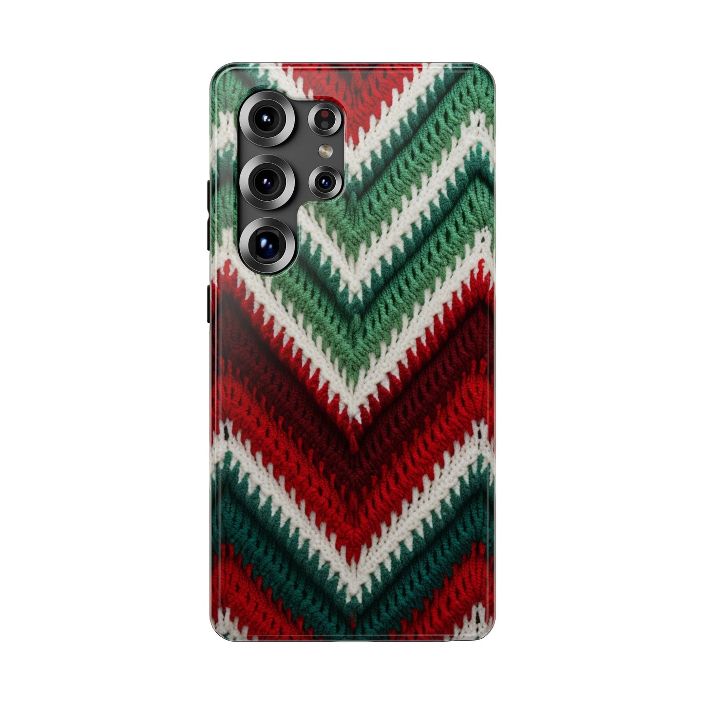 Vintage Christmas Crocheted Afghan Phone Case - Christmas Phone Case Impact-Resistant Case