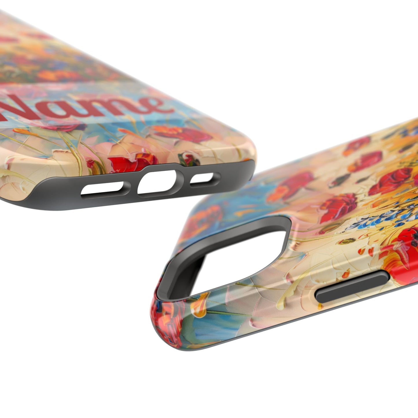 August Birth Flower Phone Case • Red Poppies Poppy iPhone Cover • Colorful Floral MagSafe Gift