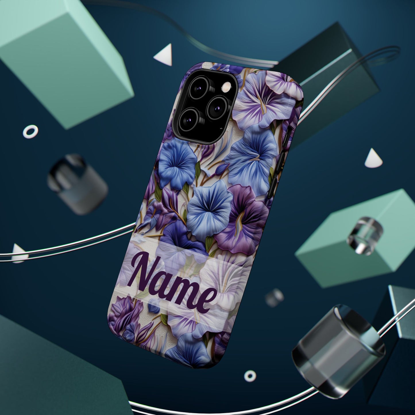 September Birth Flower Phone Case • Morning Glory iPhone Cover • Purple MagSafe Gift