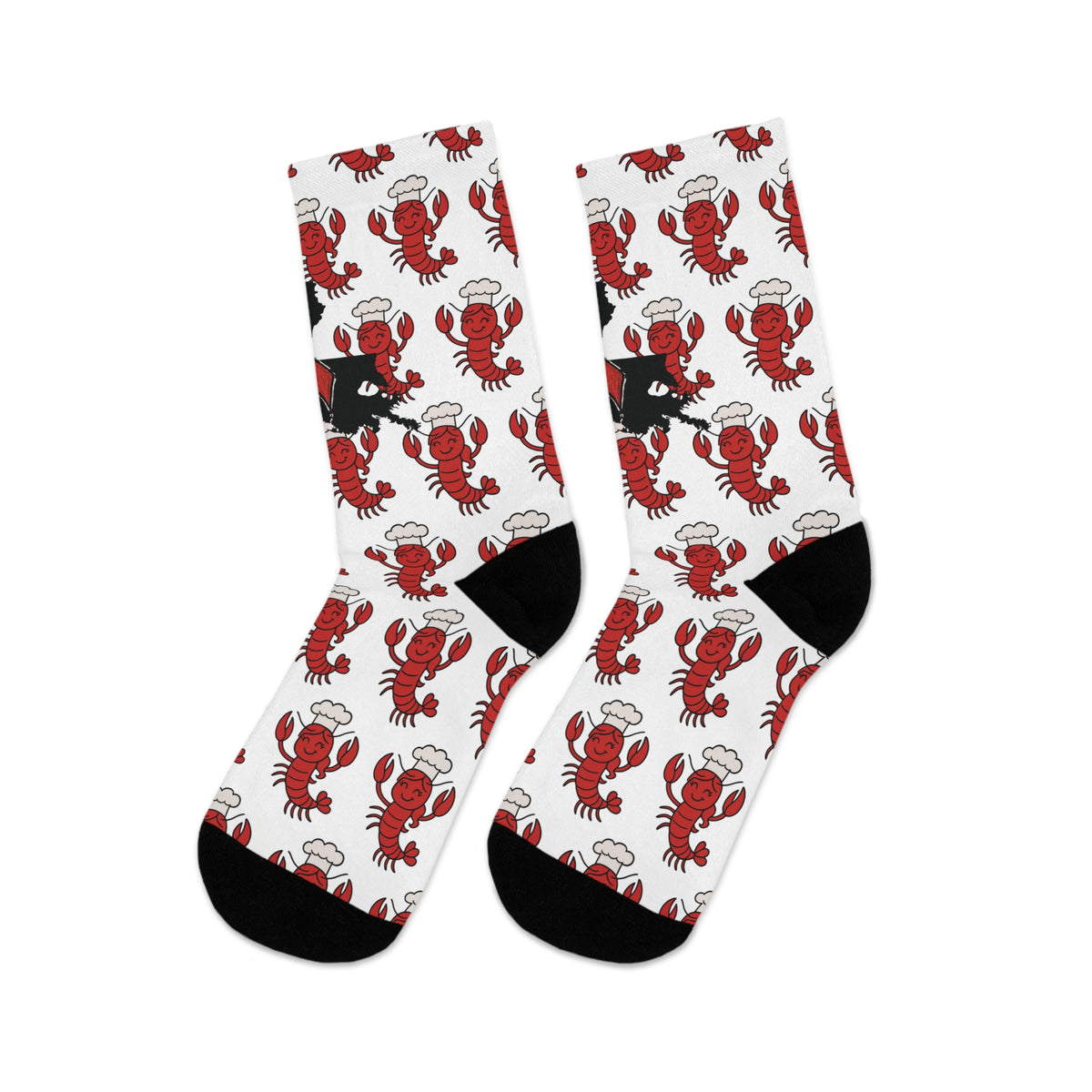 Crawfish Socks — Louisiana Crew Socks with Cajun Deb Logo, Eco-Friendly Recycled Poly