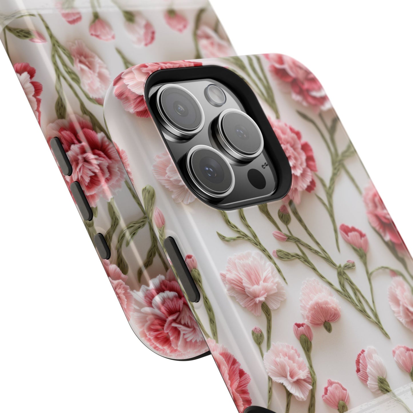 January Birth Flower Phone Case • Pink Carnation iPhone Cover • MagSafe Gift for Her