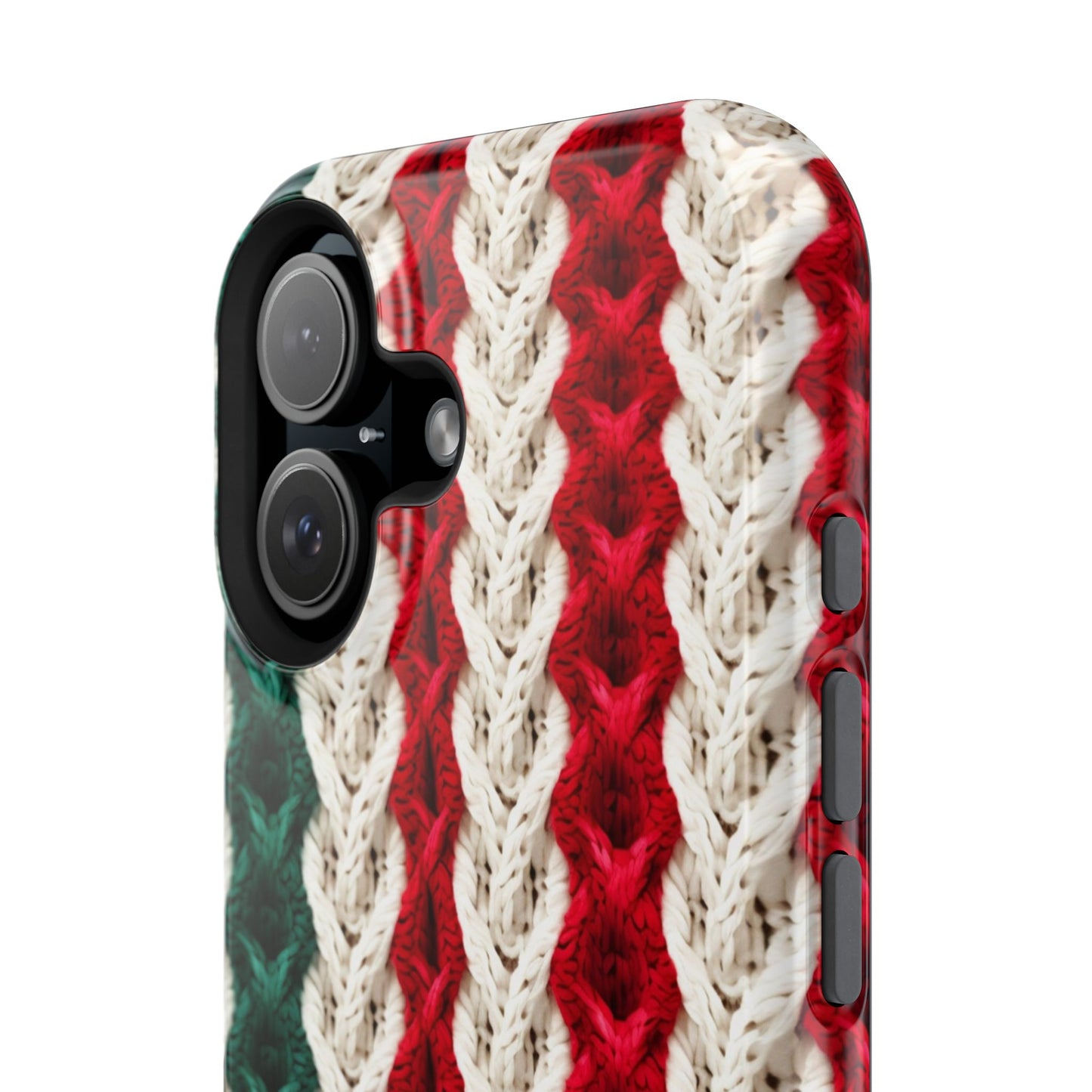 Vintage Christmas Crocheted Afghan Phone Case - Personalized Christmas Phone Case Impact-Resistant Case
