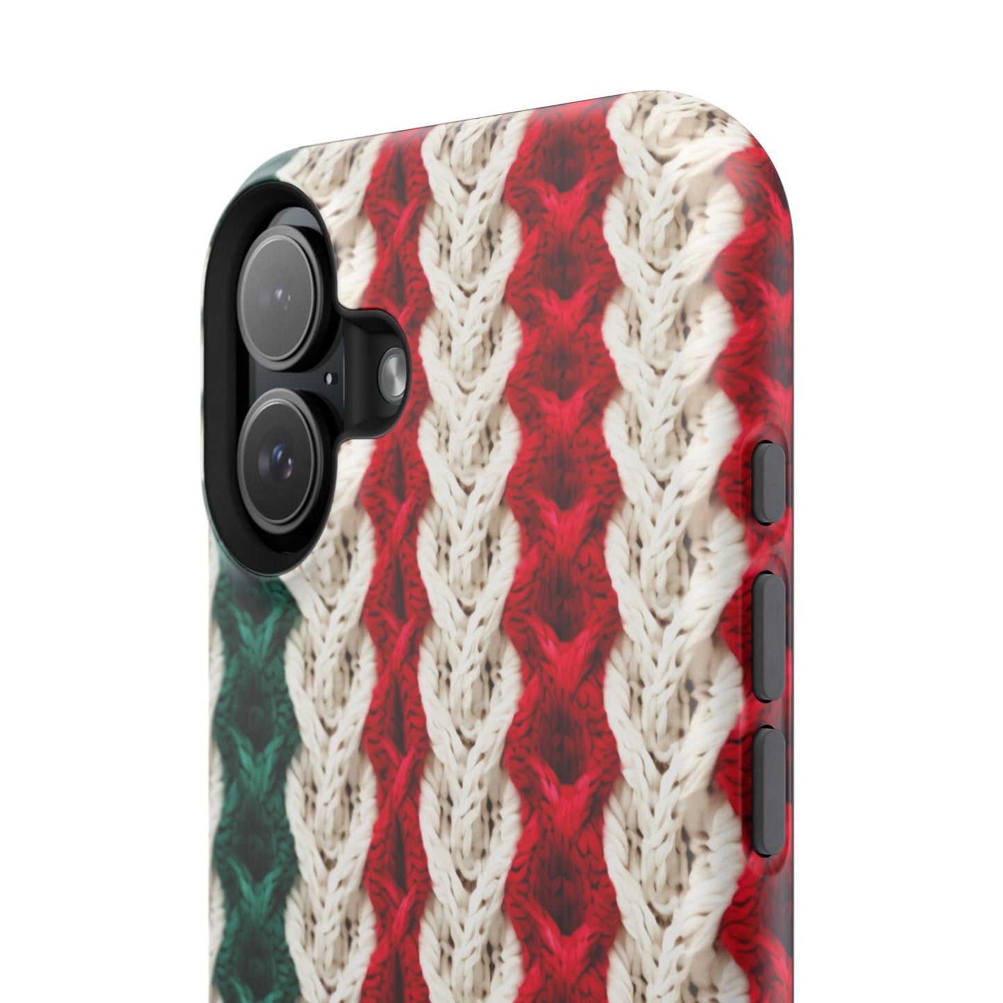 Vintage Christmas Crocheted Afghan Phone Case - Personalized Christmas Phone Case Impact-Resistant Case
