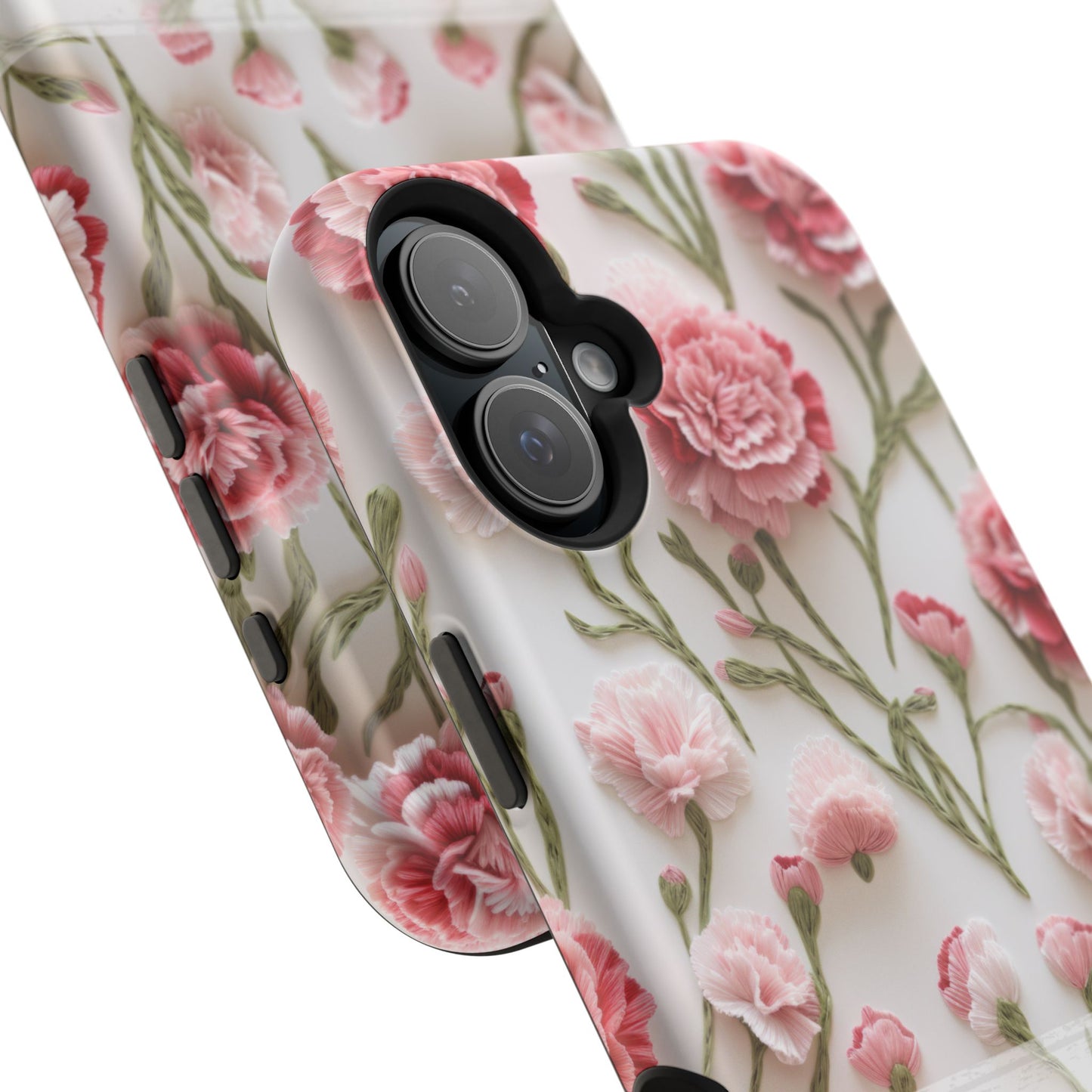January Birth Flower Phone Case • Pink Carnation iPhone Cover • MagSafe Gift for Her