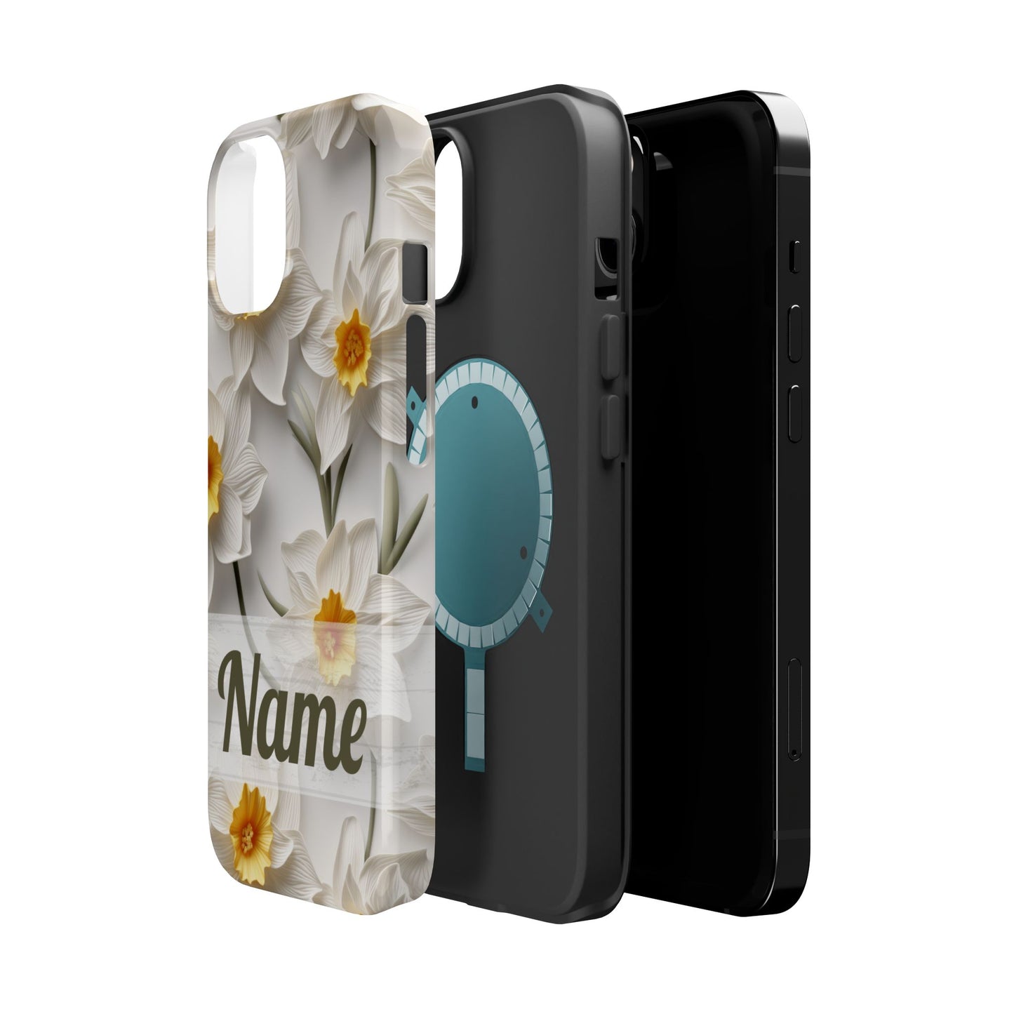 March Birth Flower Phone Case • 3D Daffodil iPhone Cover • Spring Floral MagSafe Gift
