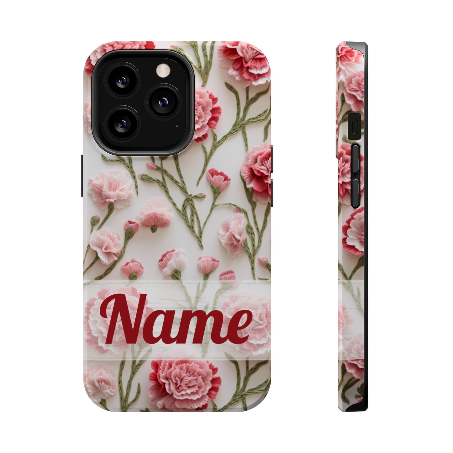 January Birth Flower Phone Case • Pink Carnation iPhone Cover • MagSafe Gift for Her