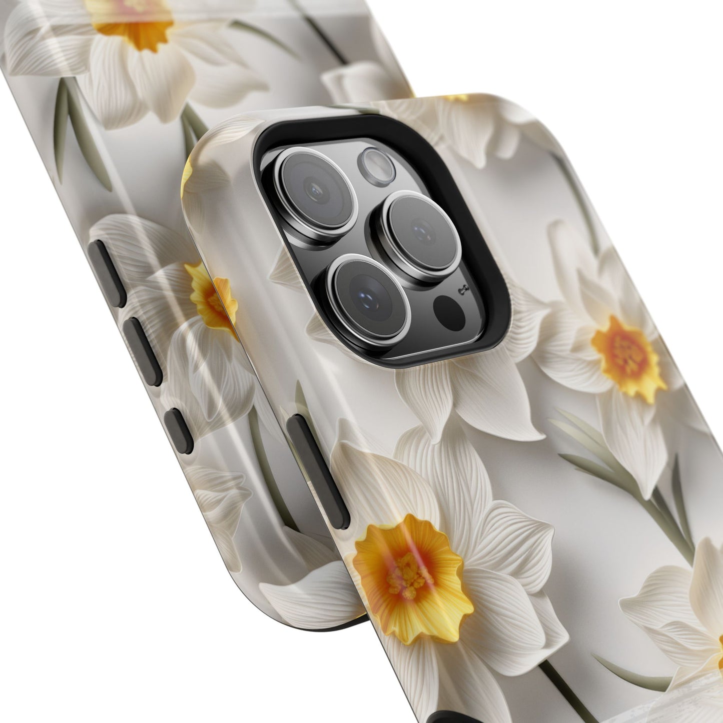 March Birth Flower Phone Case • 3D Daffodil iPhone Cover • Spring Floral MagSafe Gift