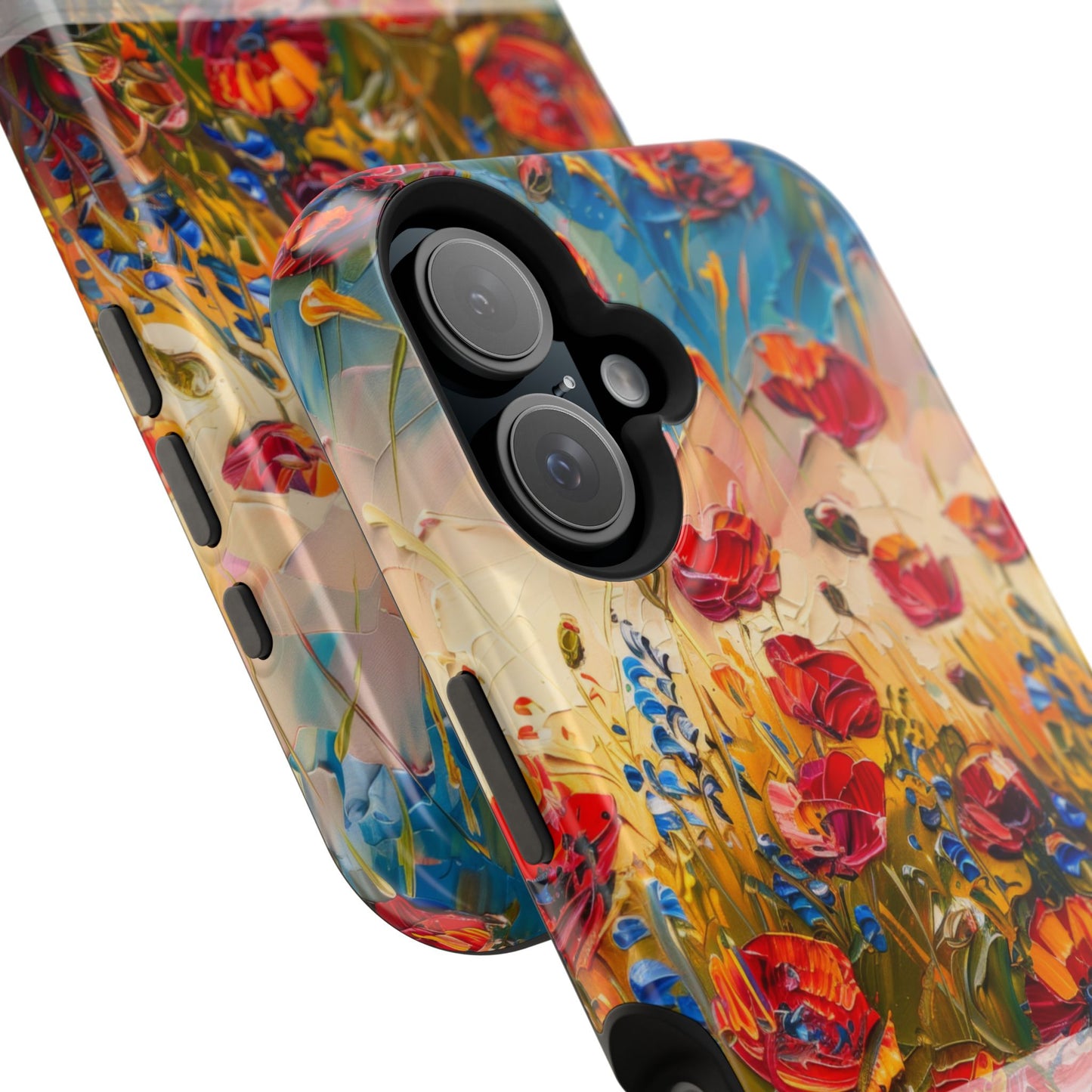 August Birth Flower Phone Case • Red Poppies Poppy iPhone Cover • Colorful Floral MagSafe Gift