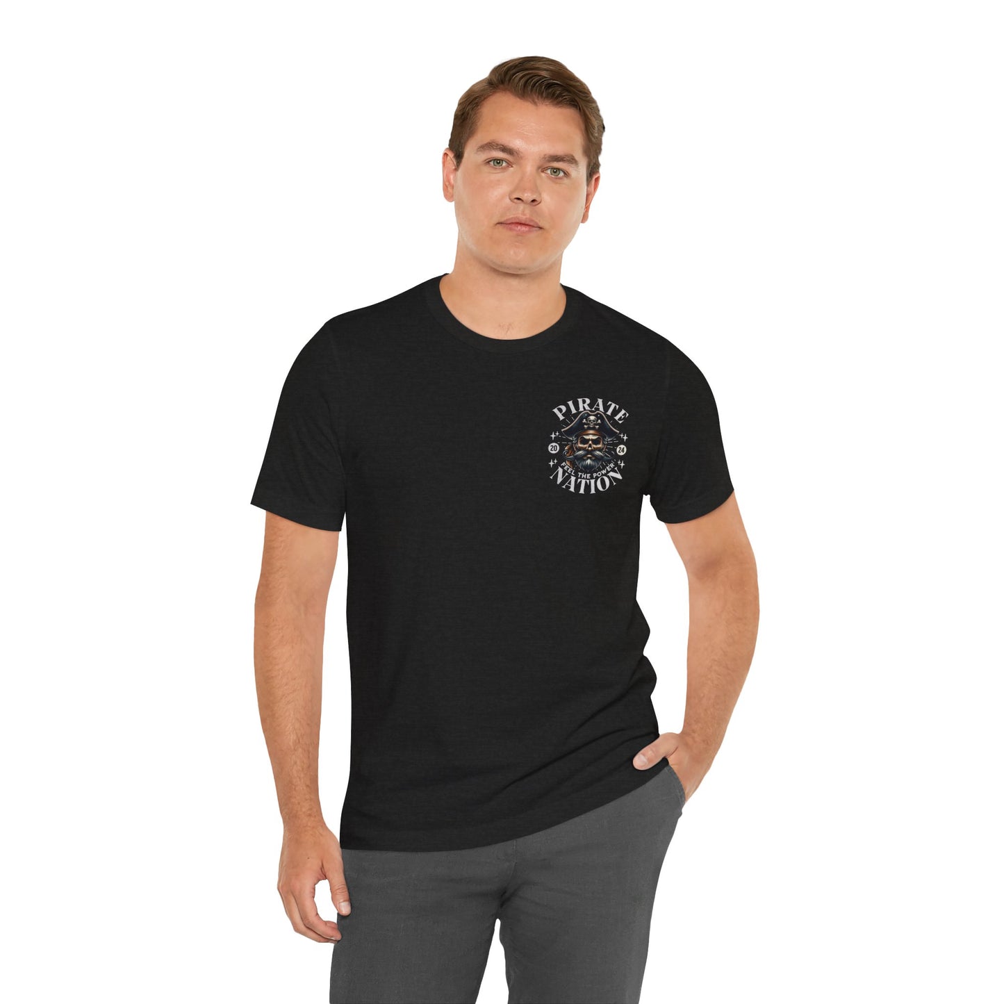 Pirate Nation POCKET DESIGN - Bella Canvas 3001 Unisex Jersey Short Sleeve Tee