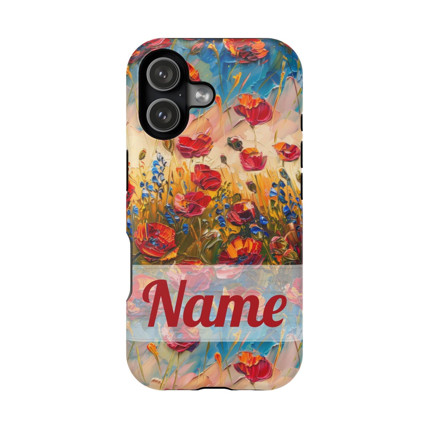 August Birth Flower Phone Case • Red Poppies Poppy iPhone Cover • Colorful Floral MagSafe Gift
