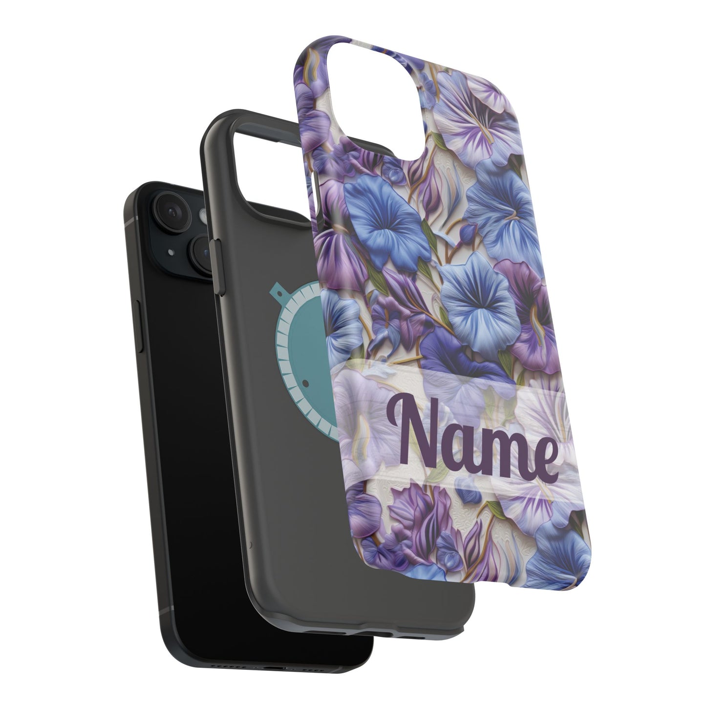 September Birth Flower Phone Case • Morning Glory iPhone Cover • Purple MagSafe Gift