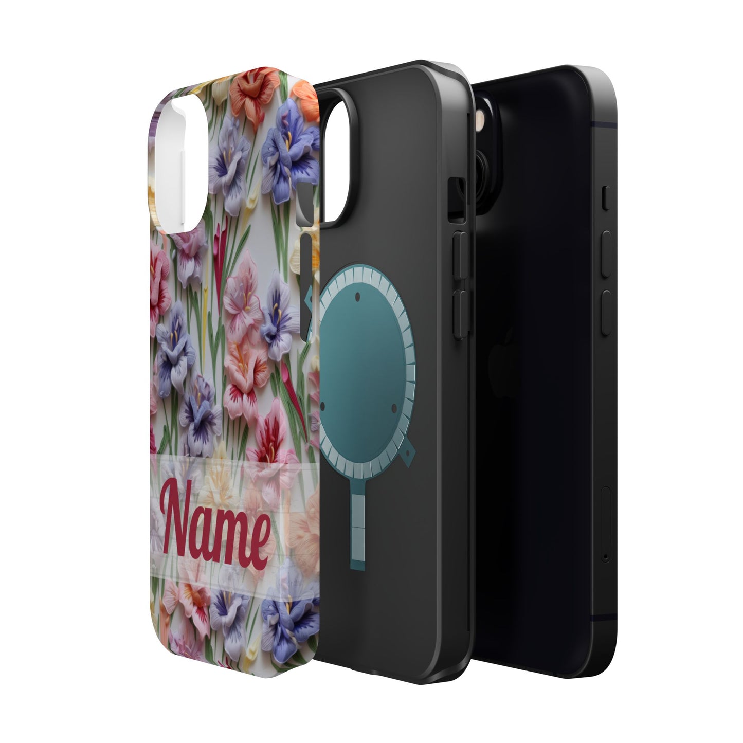 August Birth Flower Phone Case • 3D Gladiolus iPhone Cover • Pastel Floral MagSafe Gift