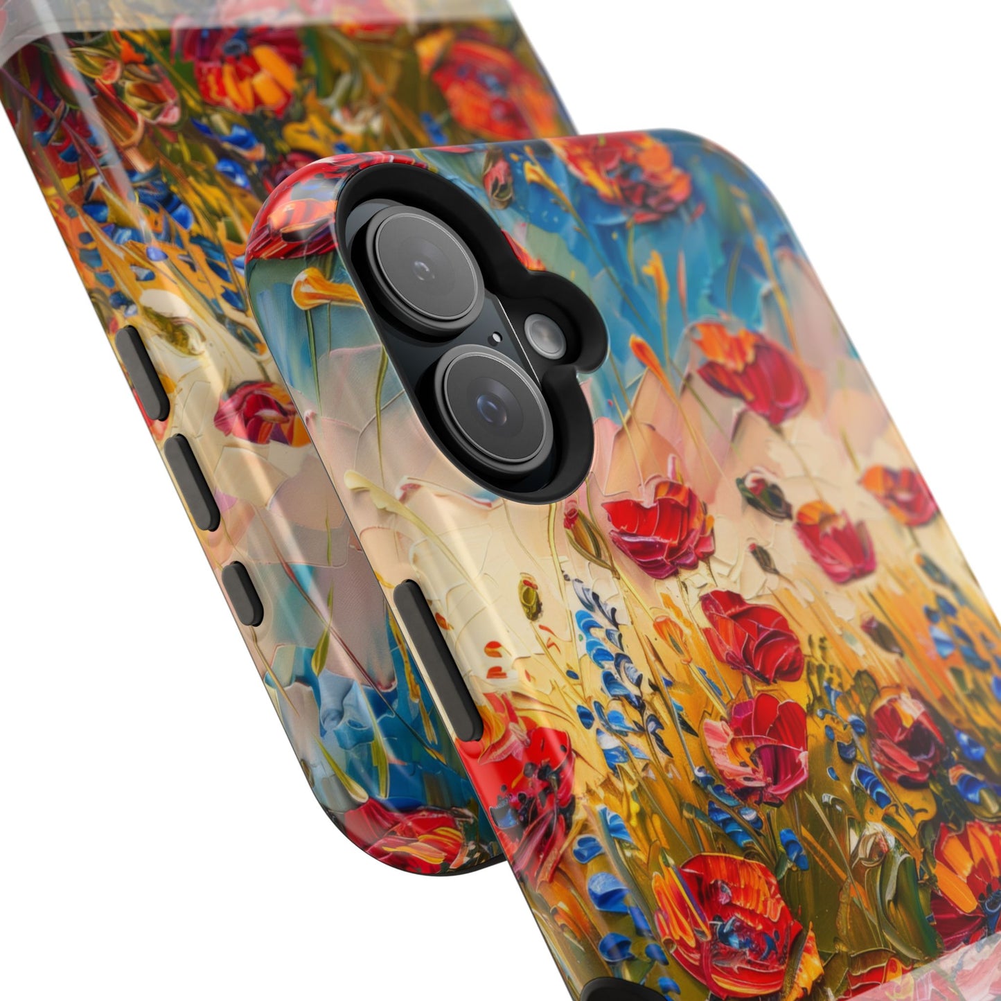 August Birth Flower Phone Case • Red Poppies Poppy iPhone Cover • Colorful Floral MagSafe Gift