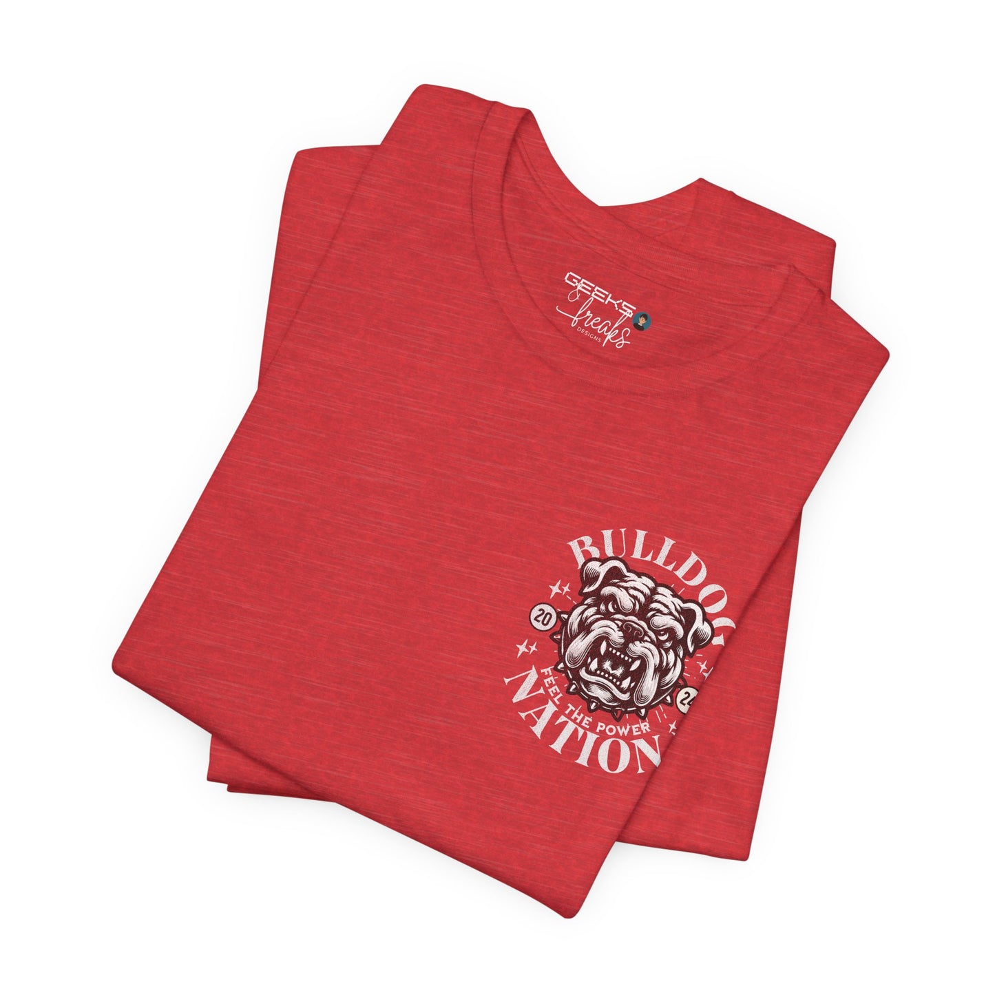 Bulldog Nation POCKET DESIGN - Bella Canvas 3001 Unisex Jersey Short Sleeve Tee