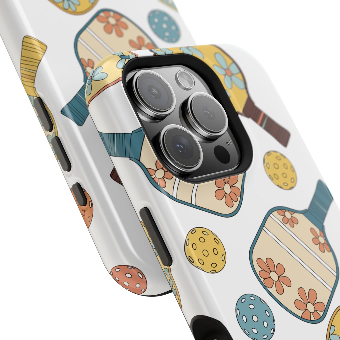 Custom, Personalized Retro Pickleball iPhone Case Custom Magnetic Tough Case Personalized