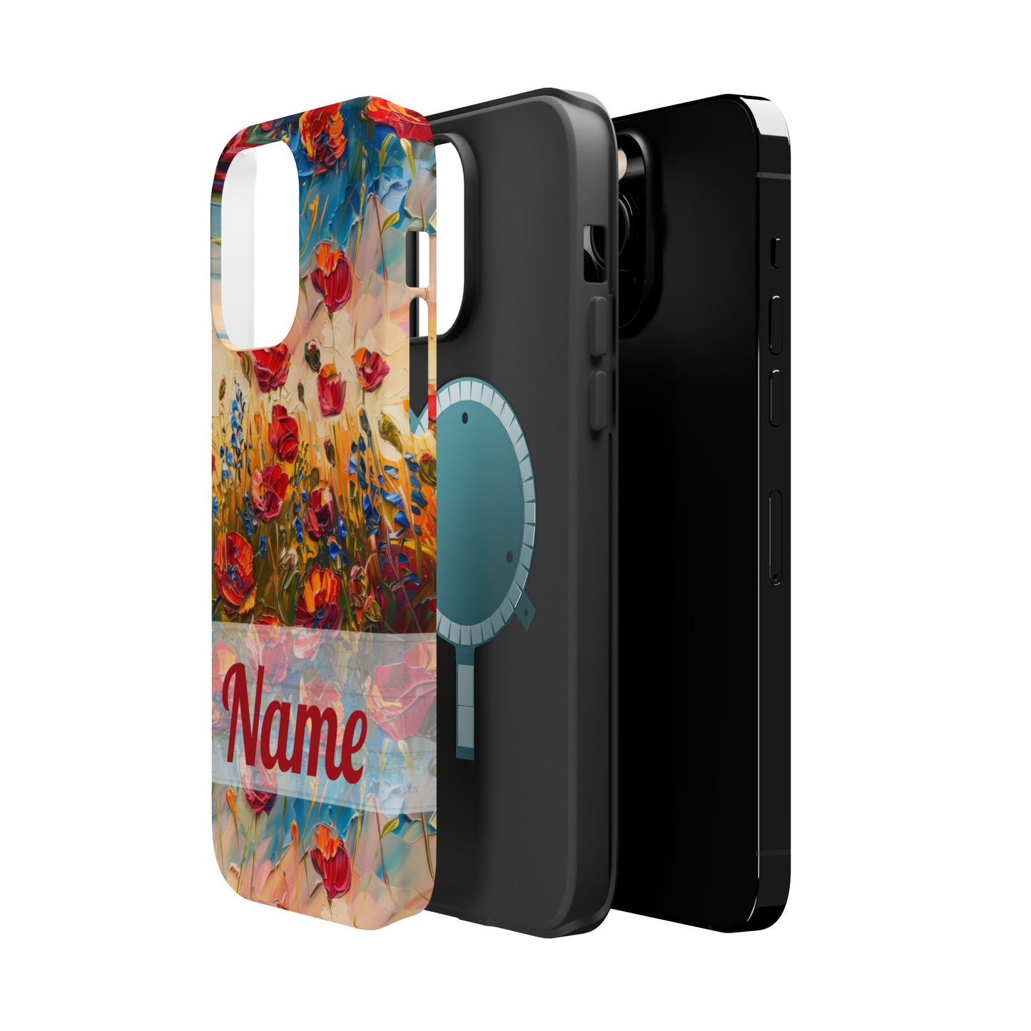 August Birth Flower Phone Case • Red Poppies Poppy iPhone Cover • Colorful Floral MagSafe Gift