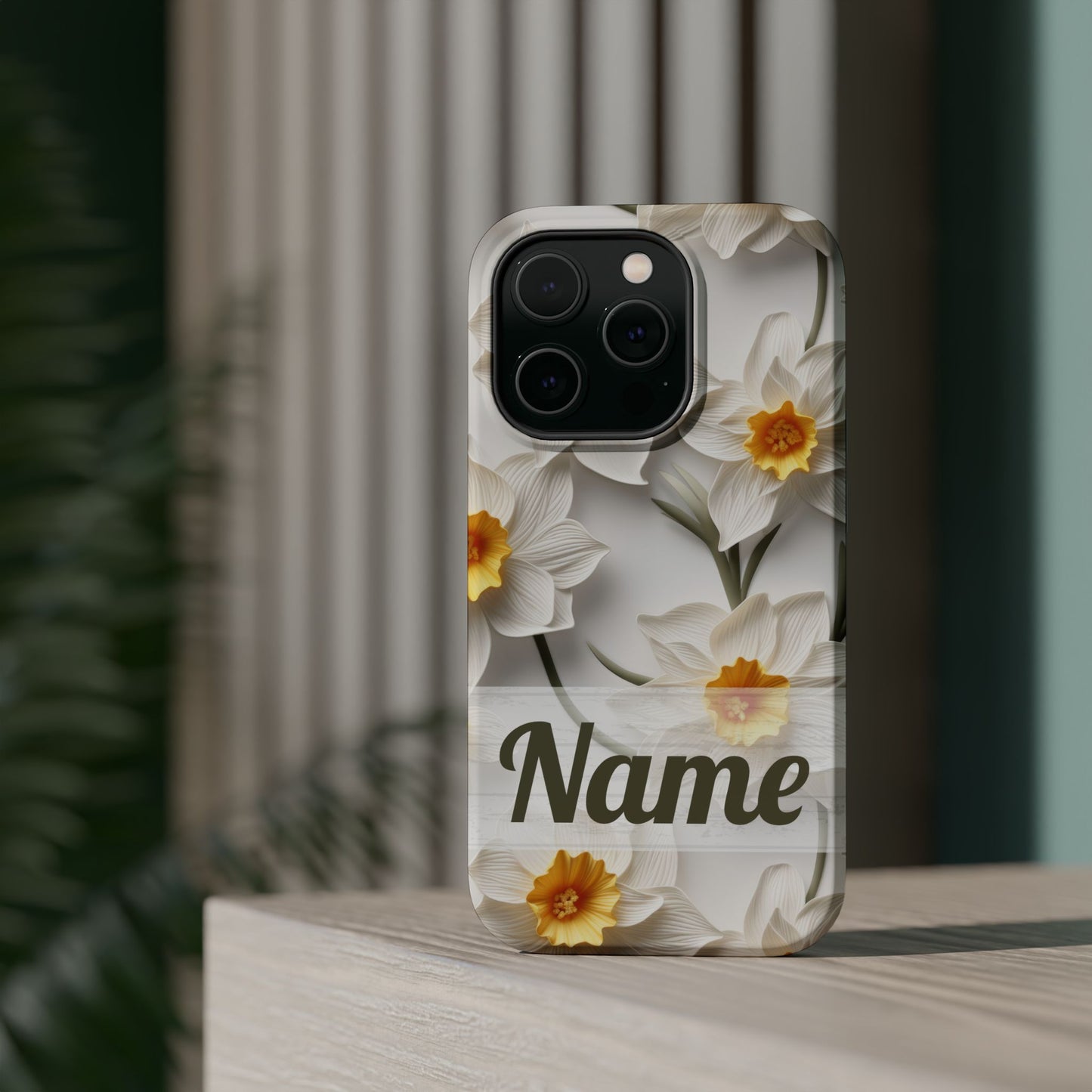 March Birth Flower Phone Case • 3D Daffodil iPhone Cover • Spring Floral MagSafe Gift