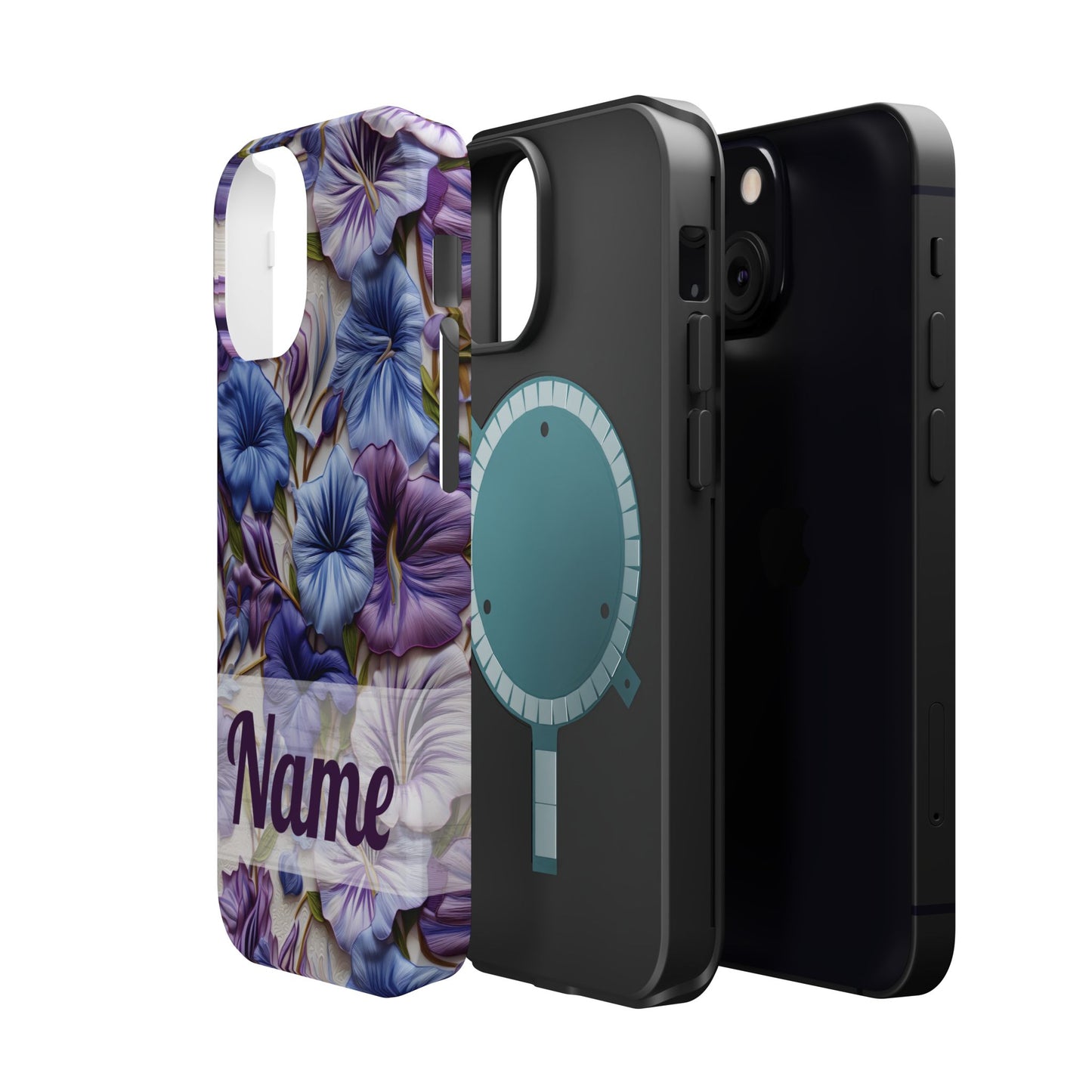 September Birth Flower Phone Case • Morning Glory iPhone Cover • Purple MagSafe Gift