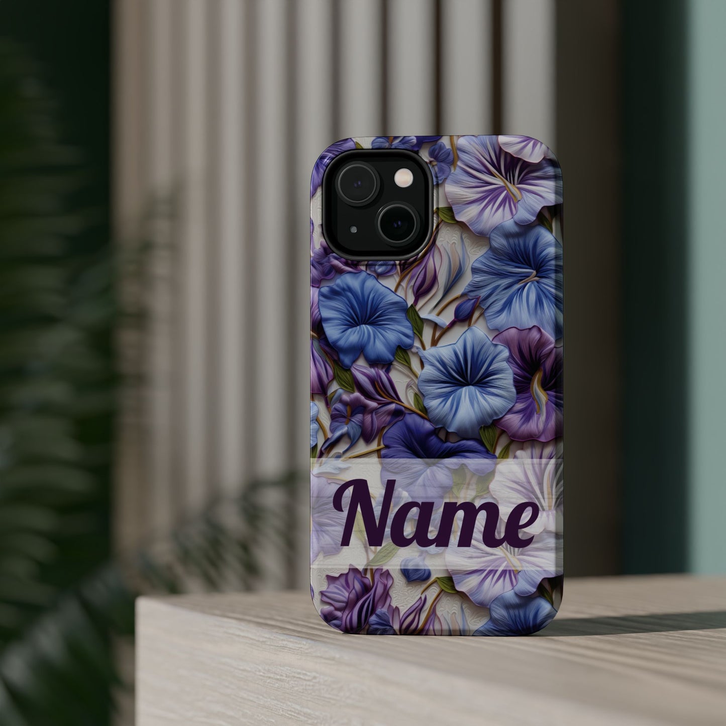 September Birth Flower Phone Case • Morning Glory iPhone Cover • Purple MagSafe Gift