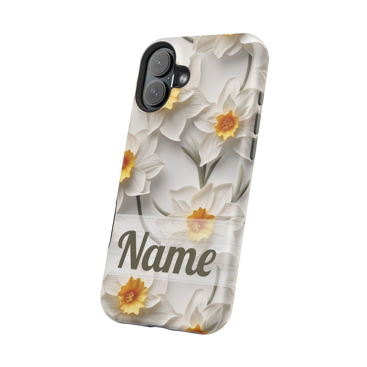 March Birth Flower Phone Case • 3D Daffodil iPhone Cover • Spring Floral MagSafe Gift