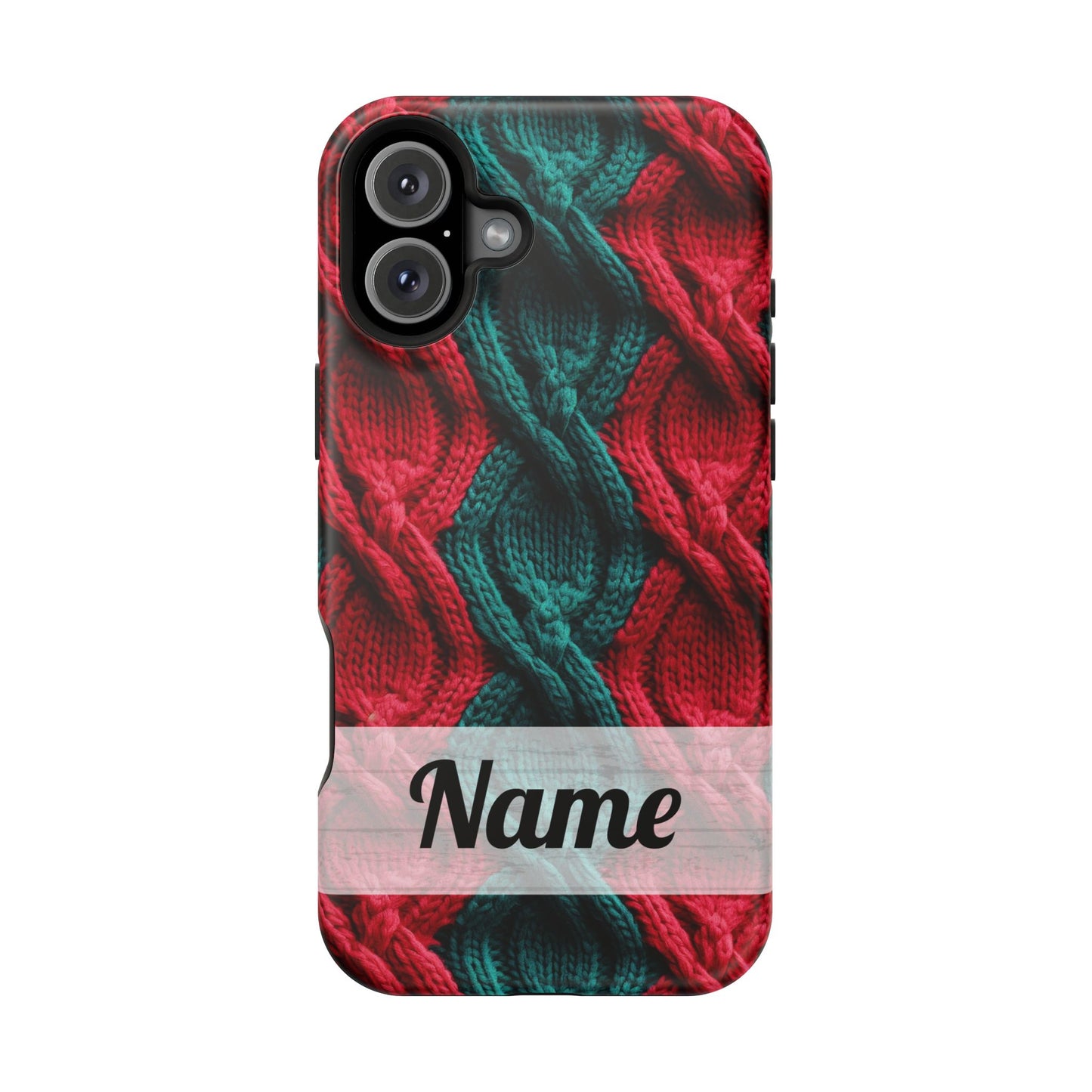 Vintage Christmas Crocheted Afghan Phone Case - Personalized Christmas Phone Case Impact-Resistant Case