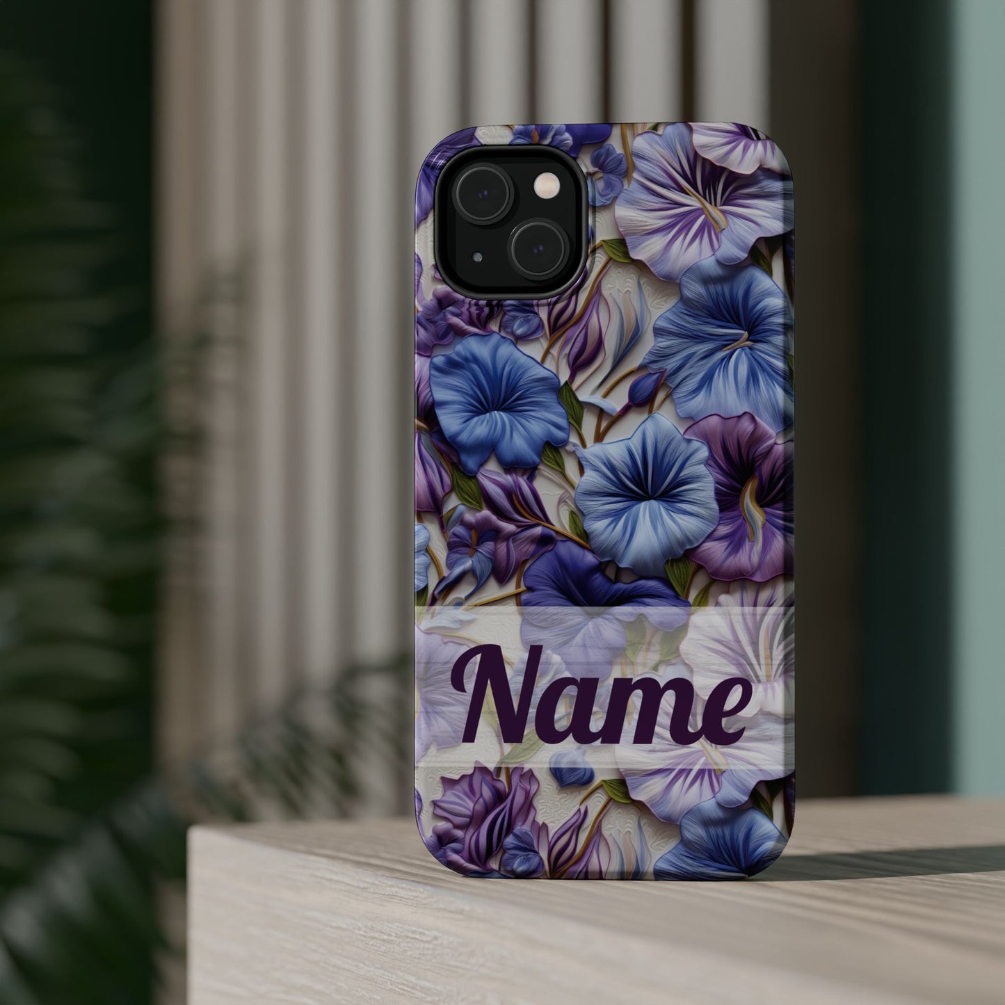 September Birth Flower Phone Case • Morning Glory iPhone Cover • Purple MagSafe Gift