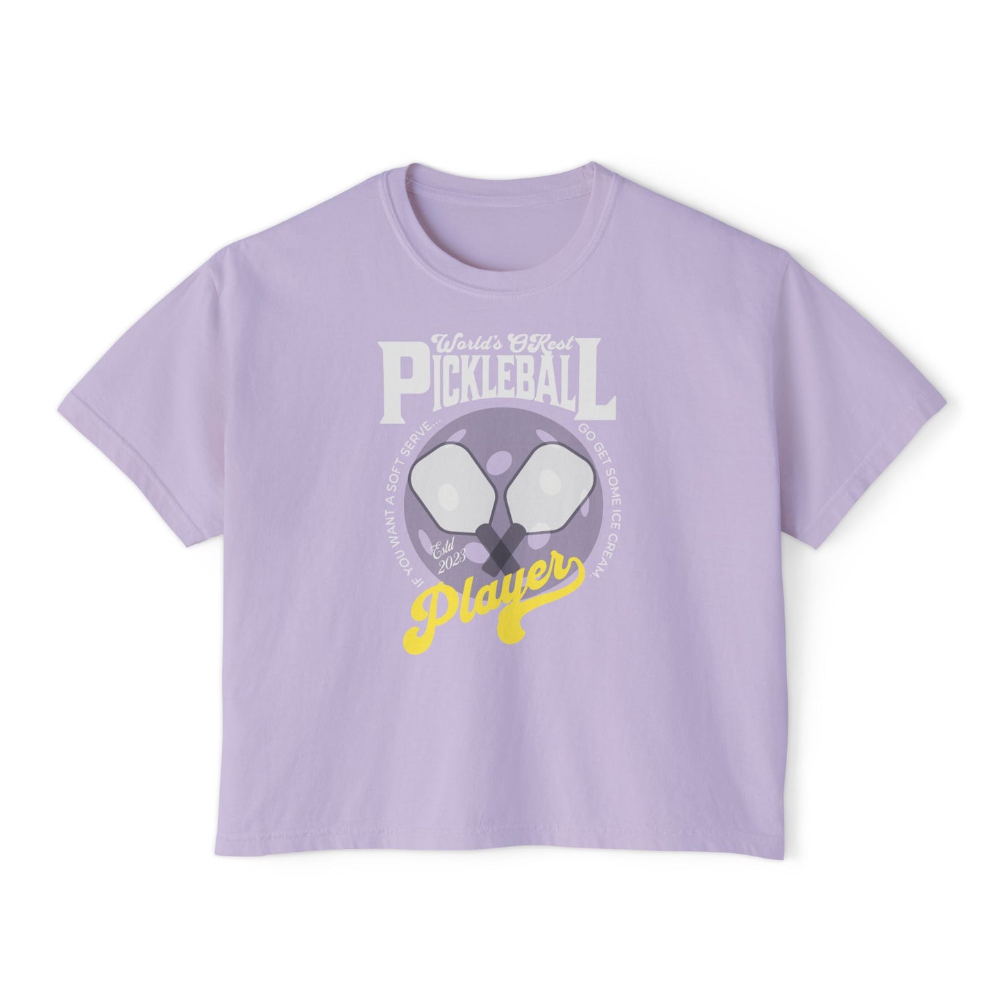 World's OKest Pickleball Player Custom T-Shirt - COMFORT COLORS boxy t-shirt cropped shirt