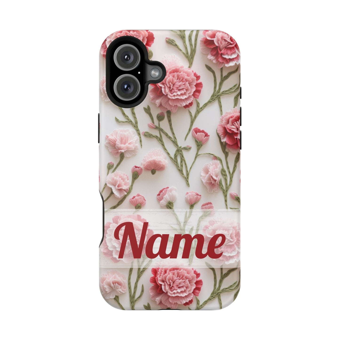 January Birth Flower Phone Case • Pink Carnation iPhone Cover • MagSafe Gift for Her