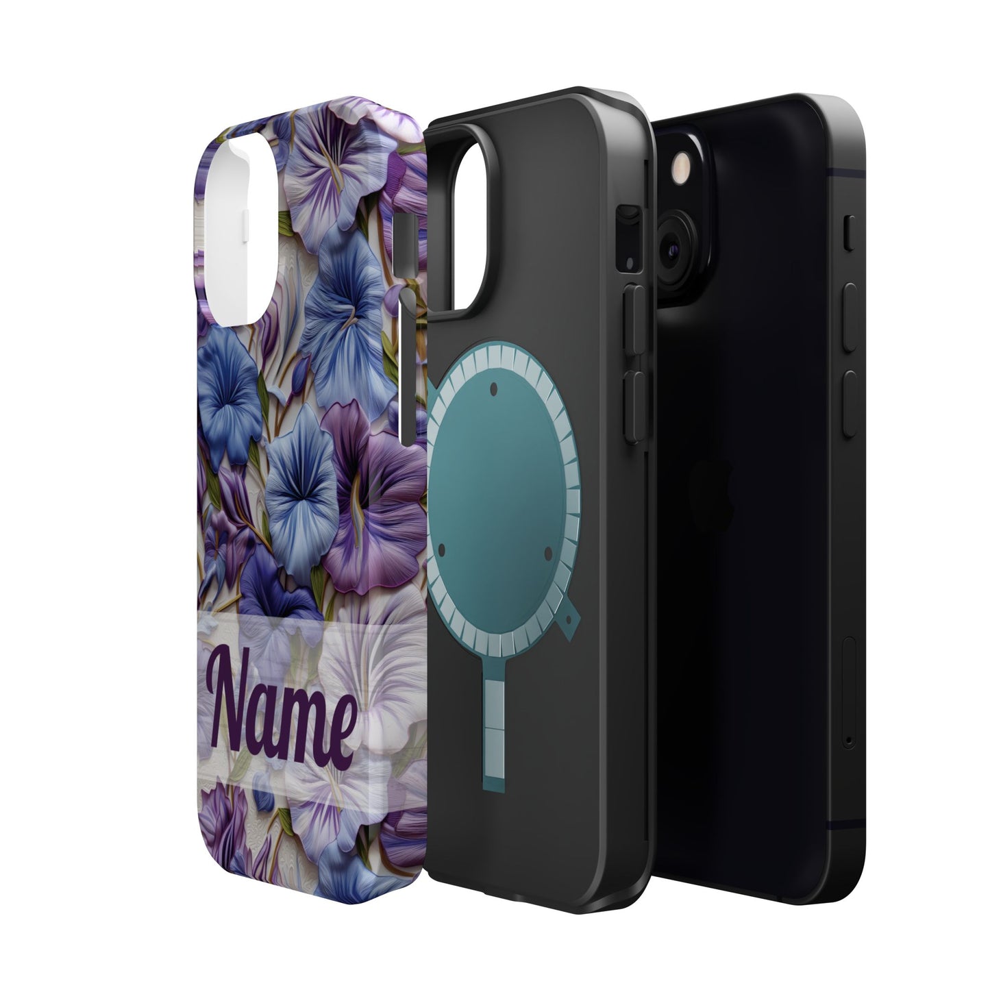 September Birth Flower Phone Case • Morning Glory iPhone Cover • Purple MagSafe Gift