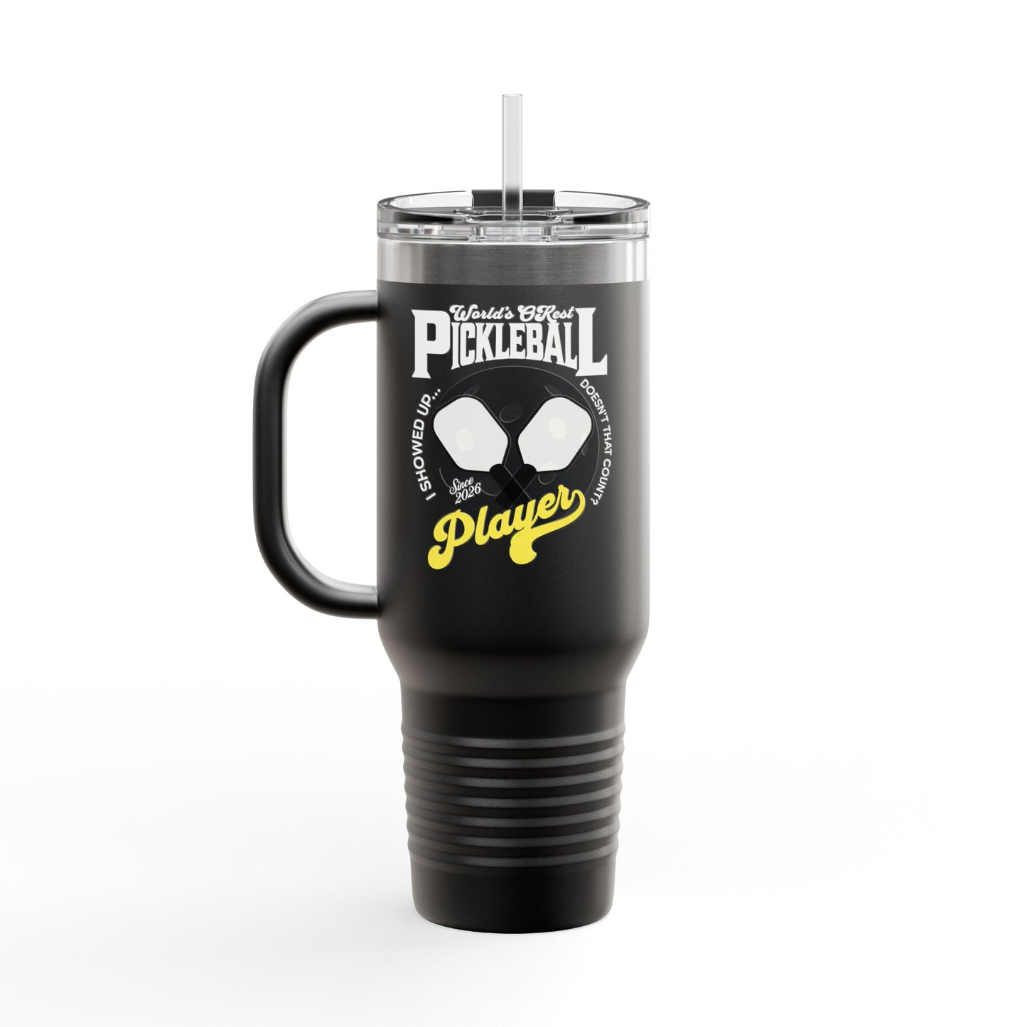 World's OK'est Pickleball Player, Funny pickleball gift, Insulated Travel Mug, 40oz